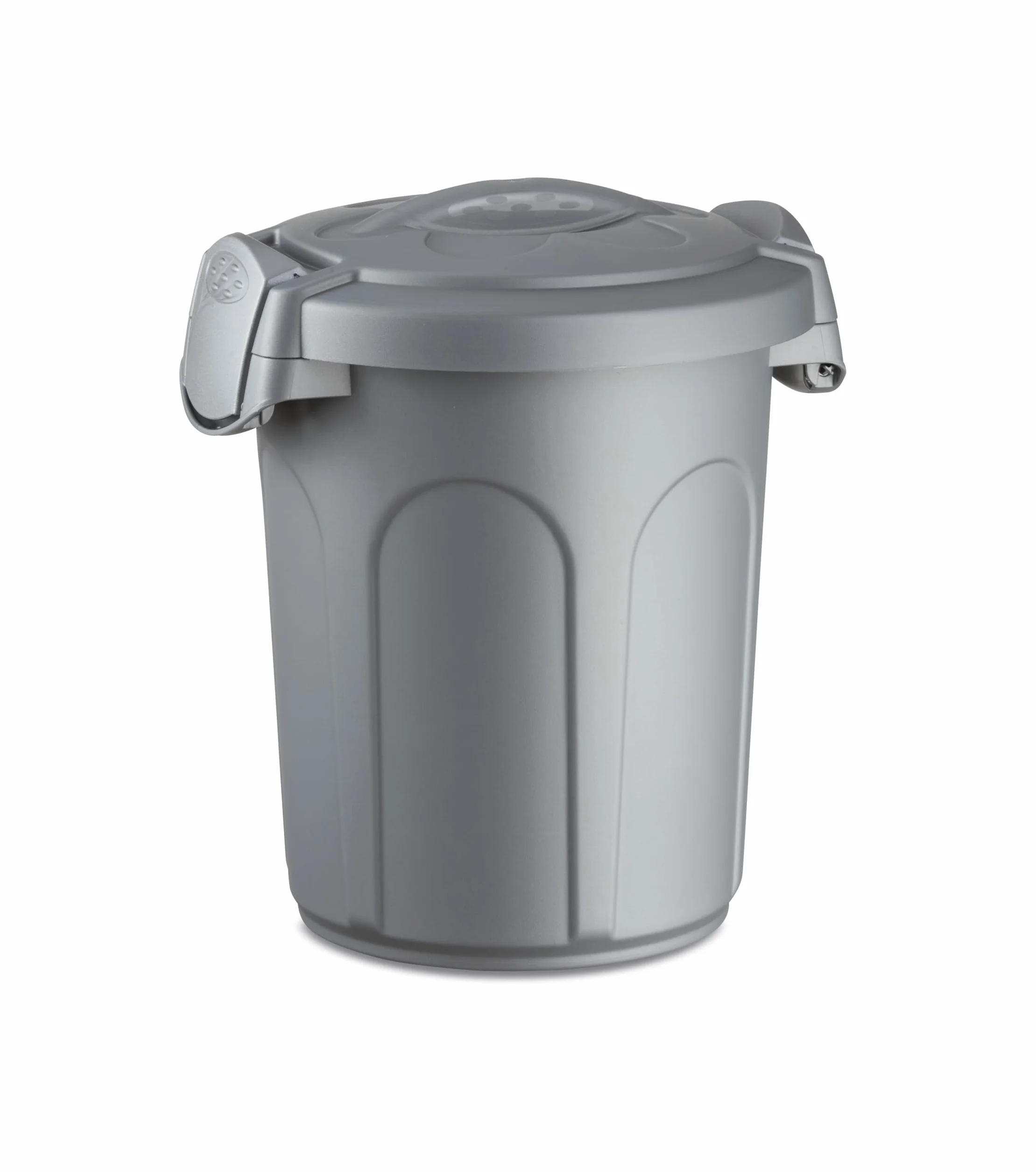 Stefanplast Bidone con Coperchio Speedy L. 8, Silver