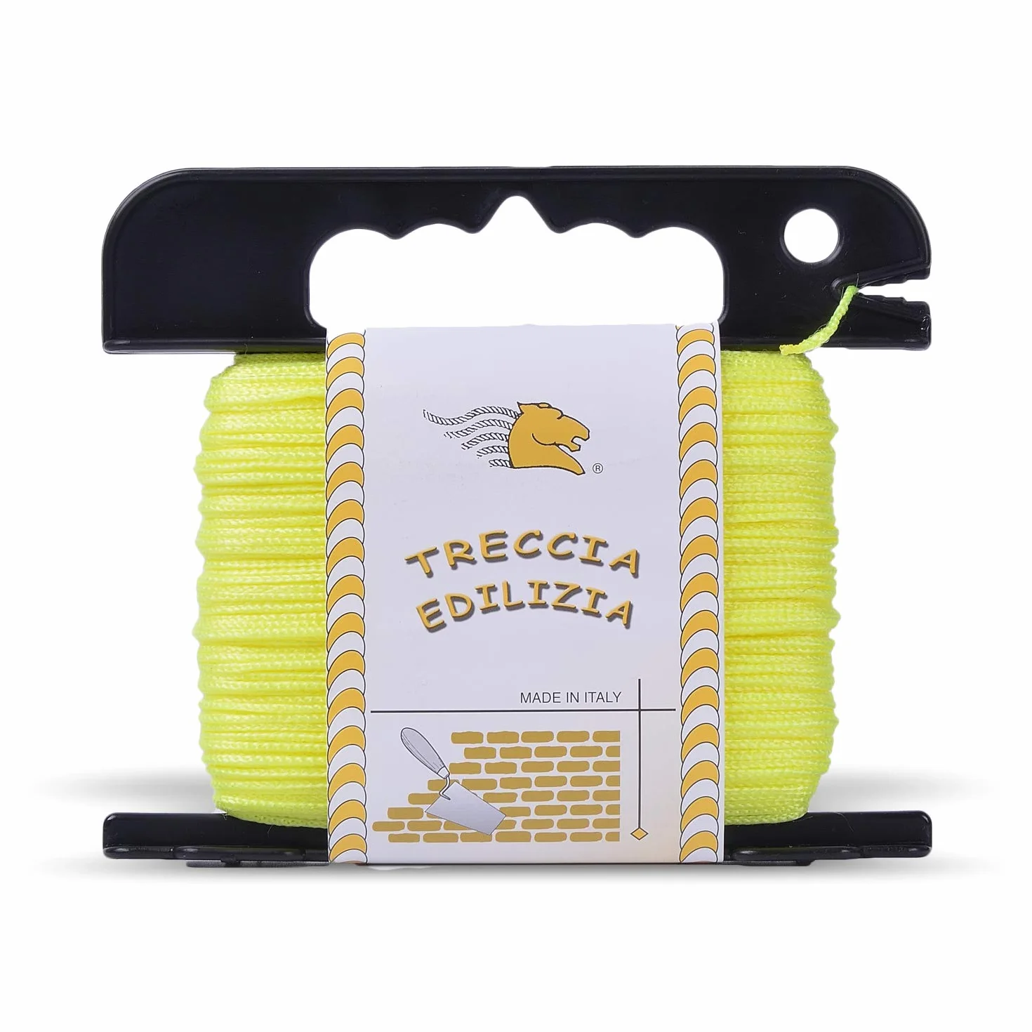 CORDINO EDILIZIA - FILO DA MURATORE GIALLO FLUO Ø 1,5 mm X 100 mt