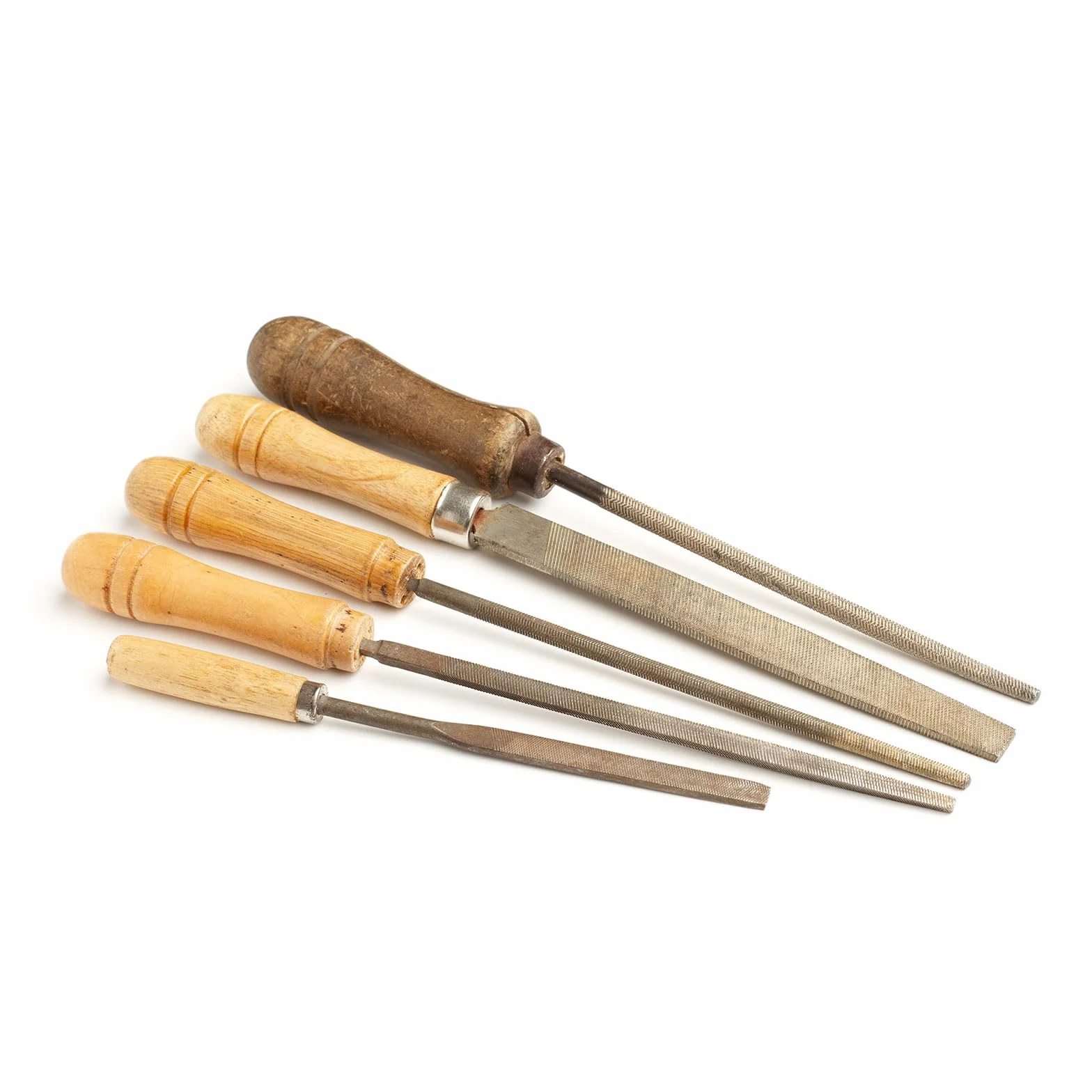 QUARKZMAN Manico per Lime Legno da 3pz, Manici Ergonomici Foro Rotondo da 4,72" e 8,5 Mm, Collare Metallo per Lime Metalliche da 12"