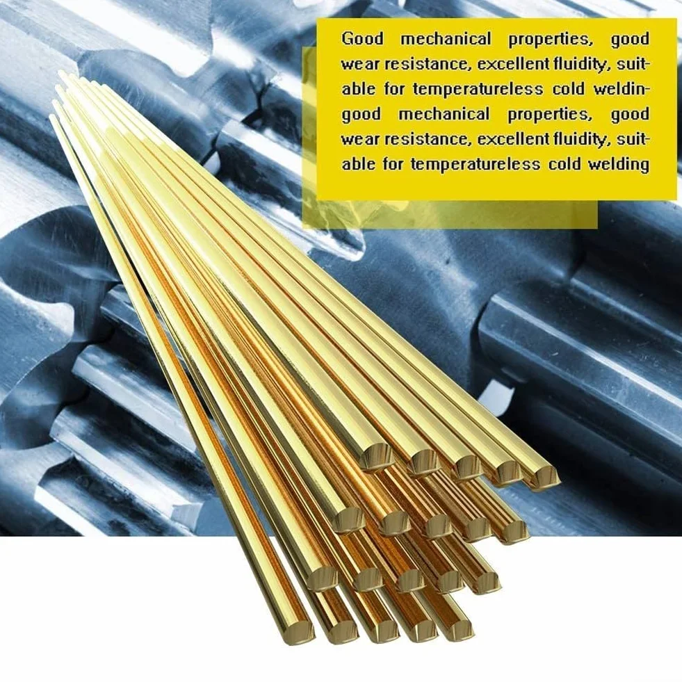 Bacchette di saldatura in ottone per giunzione rame-ferro, diametro 1,6 mm × lunghezza 250 mm, filo di riempimento per brasatura a bassa temperatura (20 pezzi), per saldatura ad arco di