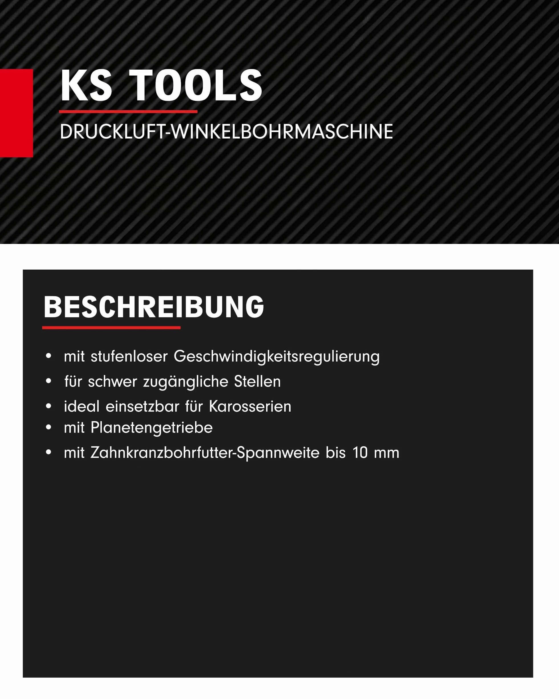 KS Tools 515.5465 Trapano angolare ad aria compressa 10 mm