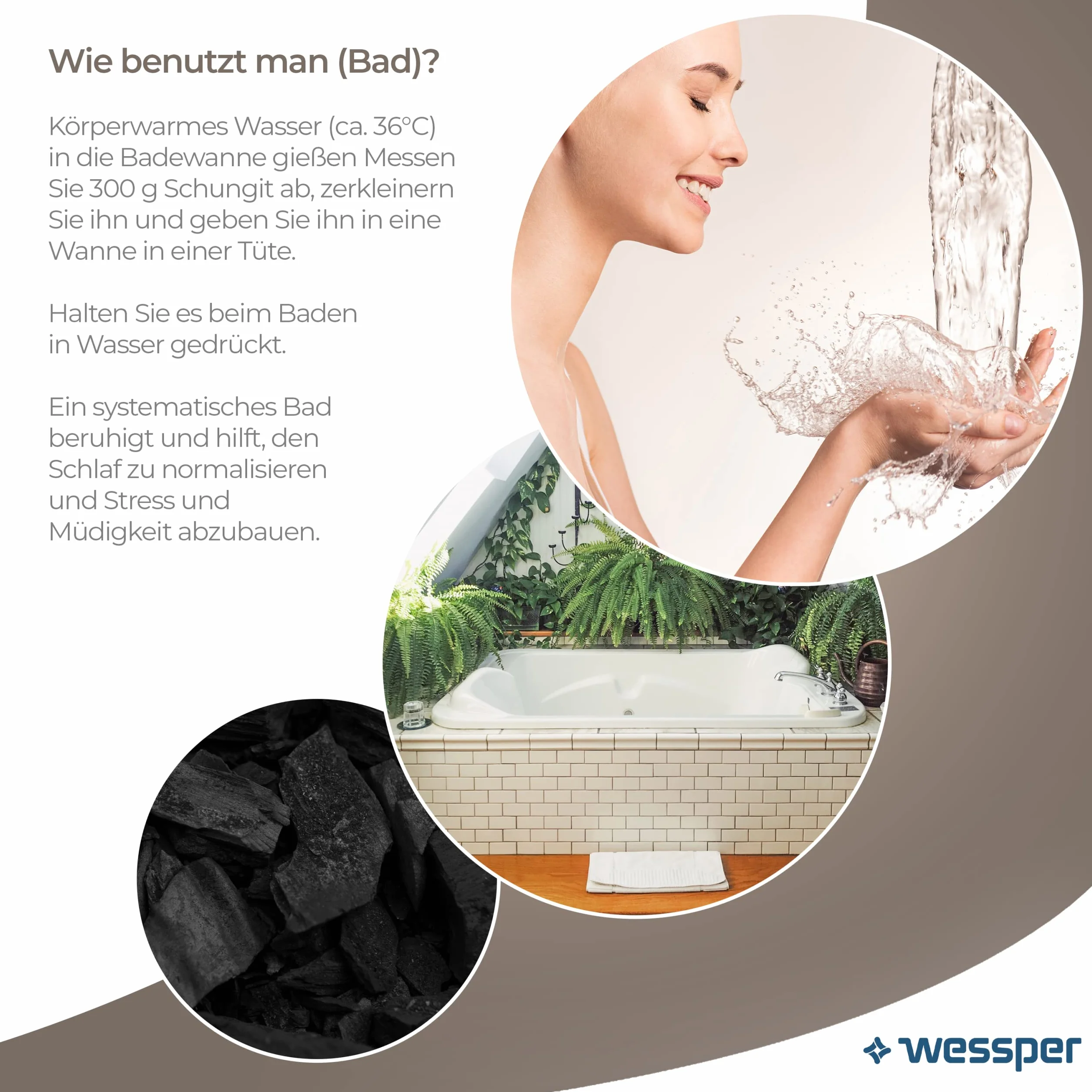 Wessper® Shungite kamień czarny kryształ do oczyszczania wody uzdrawianie Chakra Reiki 500g