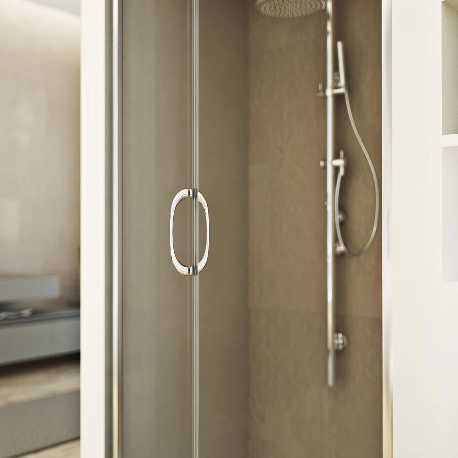 Box doccia semicircolare 80x80 CM H185 trasparente mod. Junior