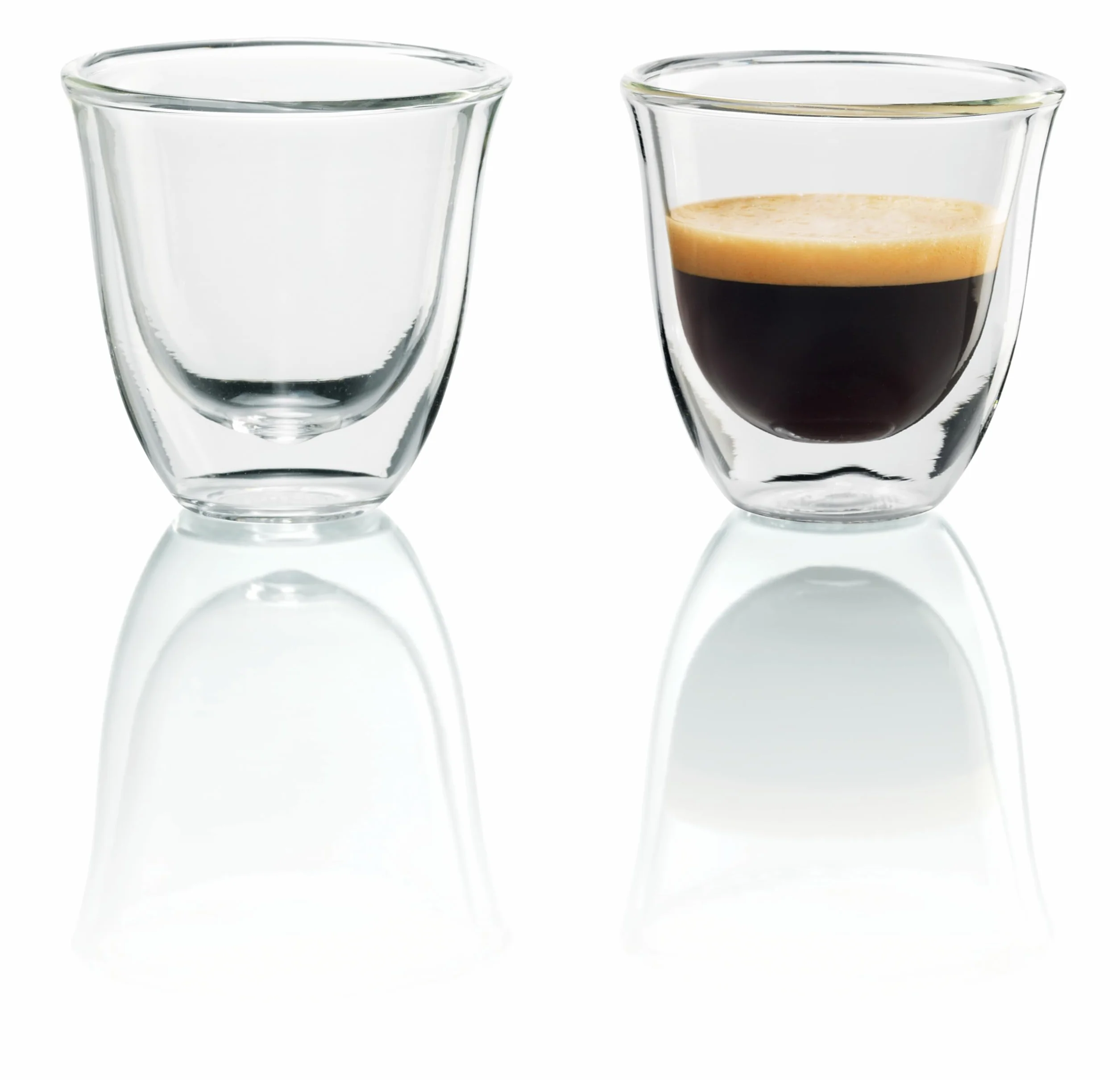 De'Longhi DLSC310 Bicchieri Espresso Vetro Doppia Parete 90 ml Set 2 Pezzi