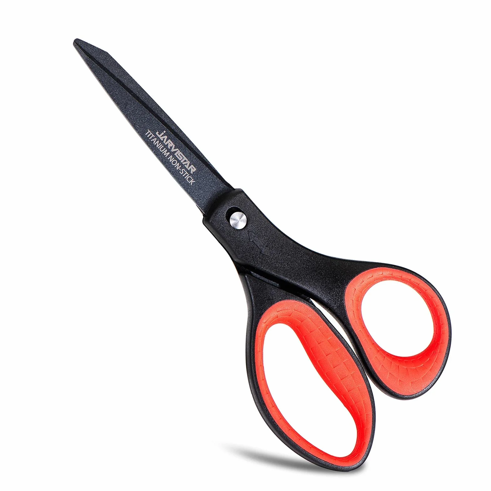 JARVISTAR Forbici da Ufficio Multiuso: Forbici Ultra Affilate in Titanio, Impugnatura Morbida e Confortevole, Unboxing e Taglio Funzione 2 in 1 Adatto per corriere espresso, casa, carta, 20.3 cm