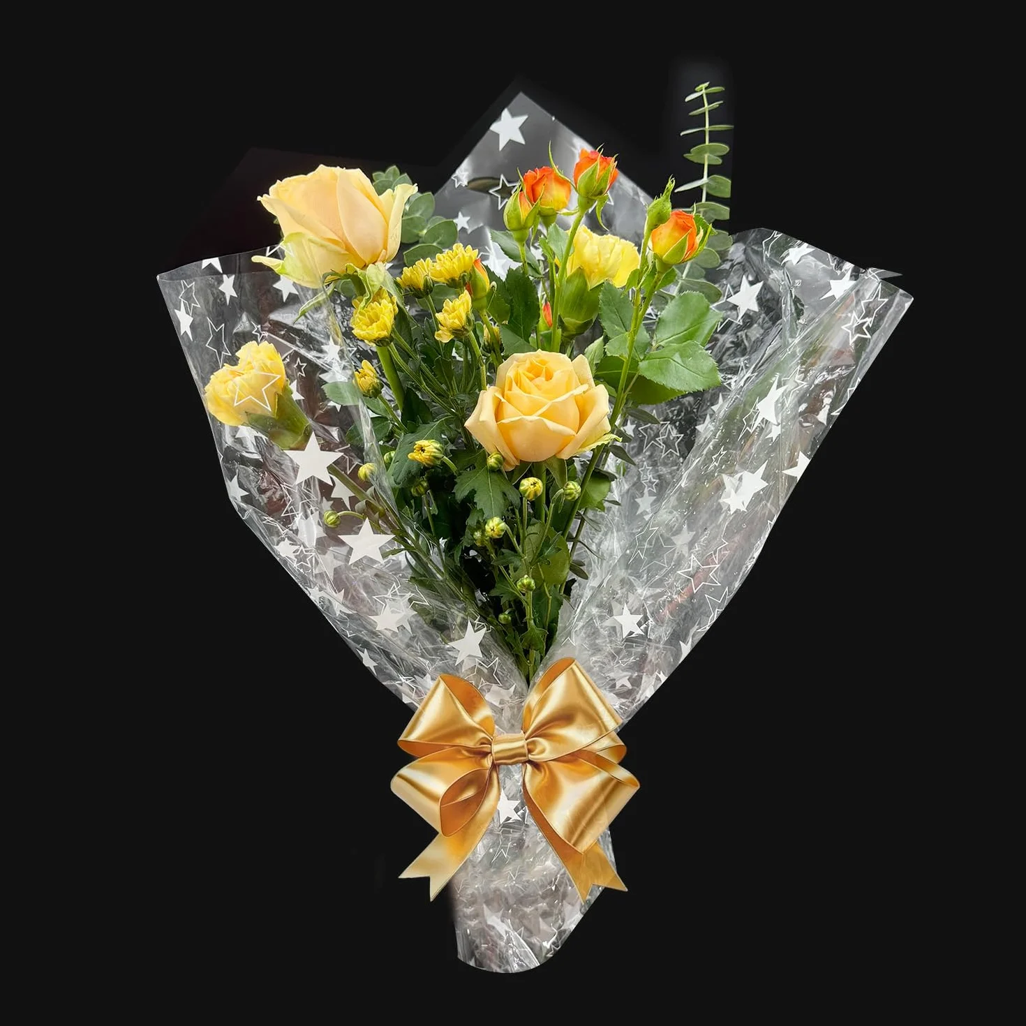Rotolo di pellicola in cellophane per incartare i regali: 2 rotoli di pellicola in cellophane natalizia da 3 m x 80 cm, trasparente e con motivo a stella, per confezioni regalo di fiori