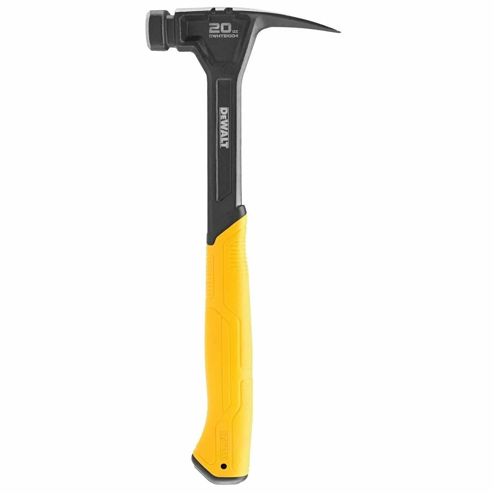 DeWALT Martello da carpentiere con testa liscia, 567 g, struttura in acciaio trattato termicamente, manico in acciaio trattato termicamente, durabilità, distribuzione ottimale del peso, fornisce