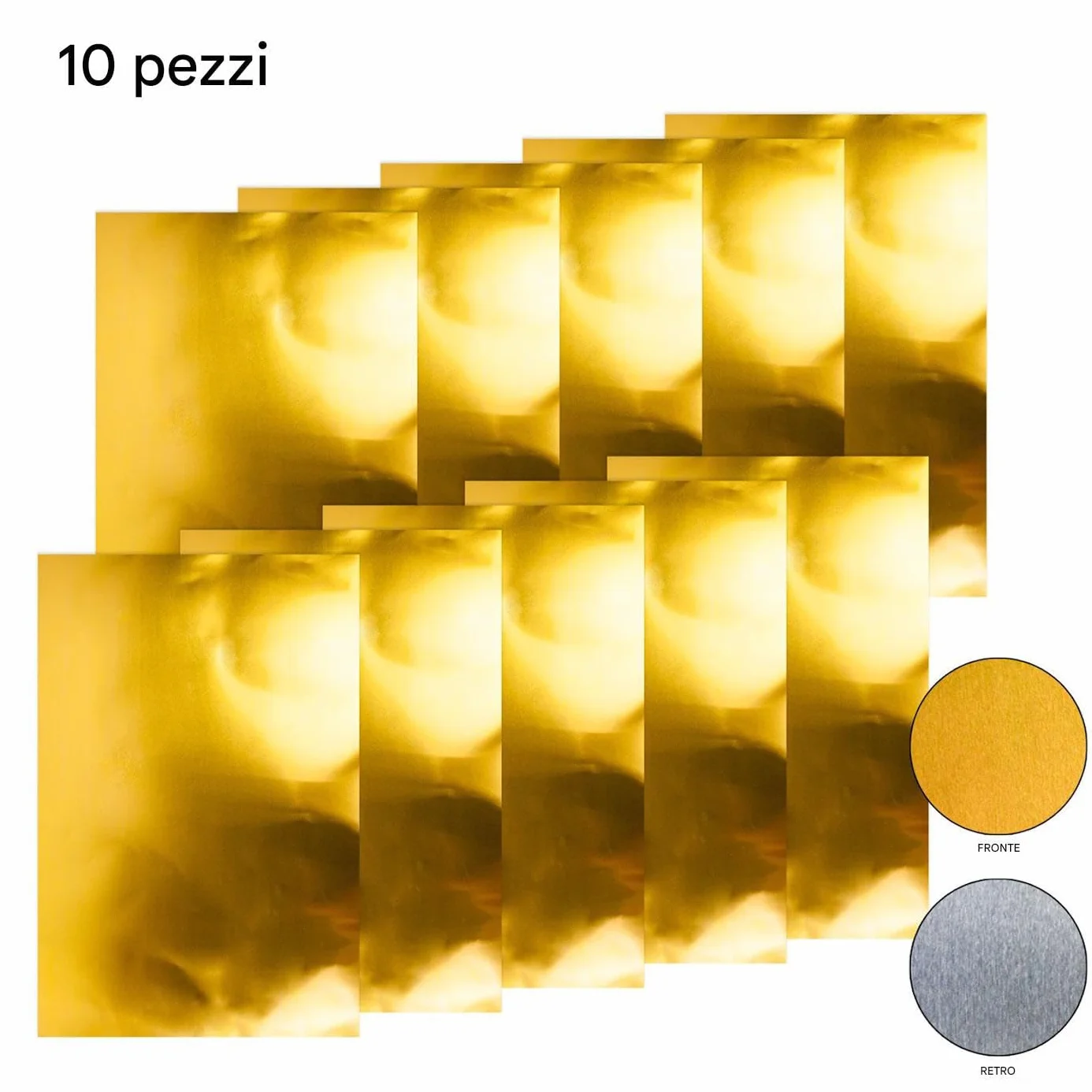 Fogli Di Lamina Per Sbalzo 0.07mm Alluminio 10 Pezzi Forniture Artistici