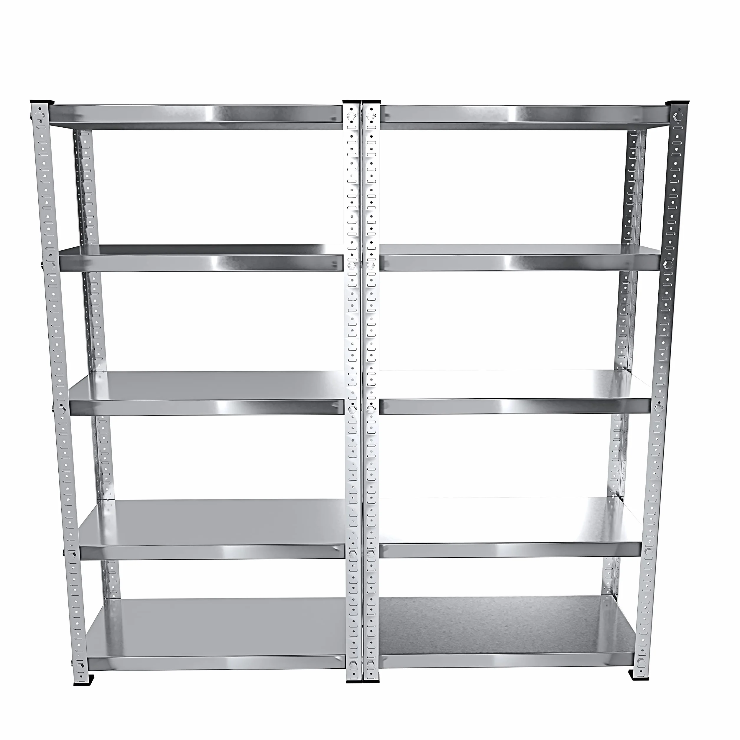 Arreditaly 2 Scaffali In Metallo Scaffale Alta Portata Con 5 Ripiani Regolabili Ideale Per Garage Officina Cantina Capannone Magazzino Design Modulare 187 x 100 x 30 cm (2)