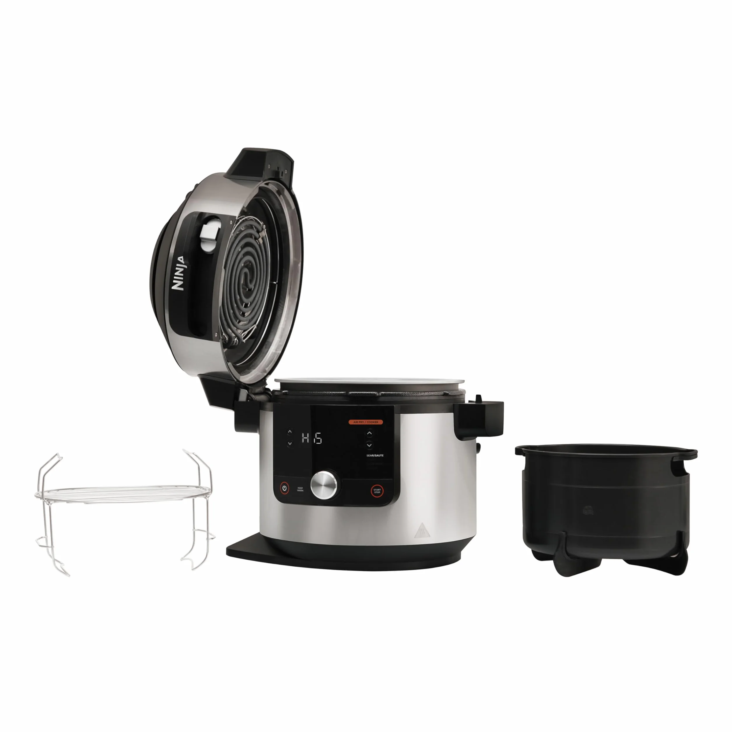 Ninja Foodi MAX Multicooker, Coperchio SmartLid, 12 Funzioni, Cottura Intelligente, 7.5L, Pentola a Pressione, Friggitrice ad Aria, Cottura a Vapore, Lenta, Acciaio Inox, OL650EU