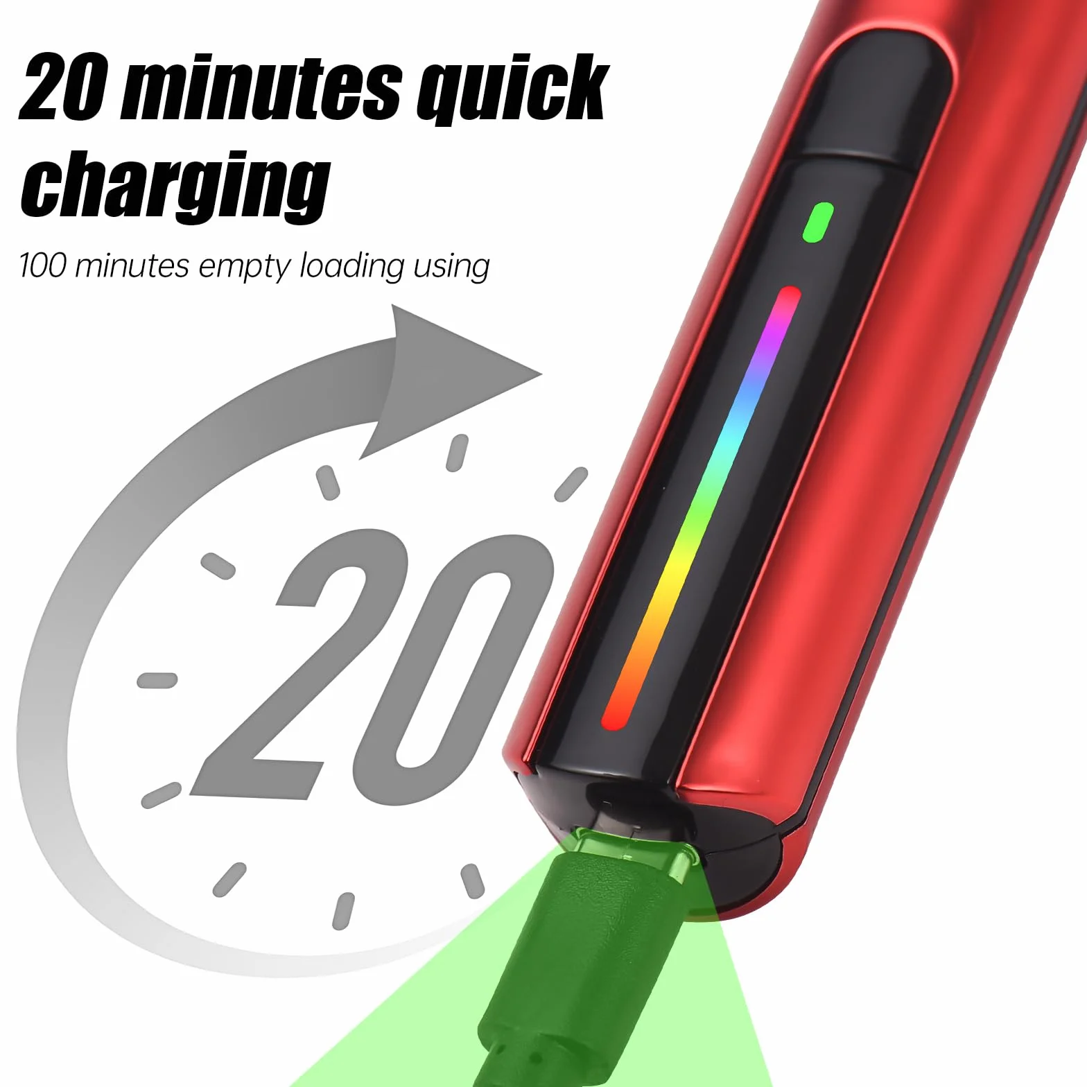 Levigatrice Alternativa Elettrica a Ricarica Rapida USB, Mini Penna Abrasiva Regolabile a 3 Velocità con 8 Pezzi Teste e Carta Vetrata