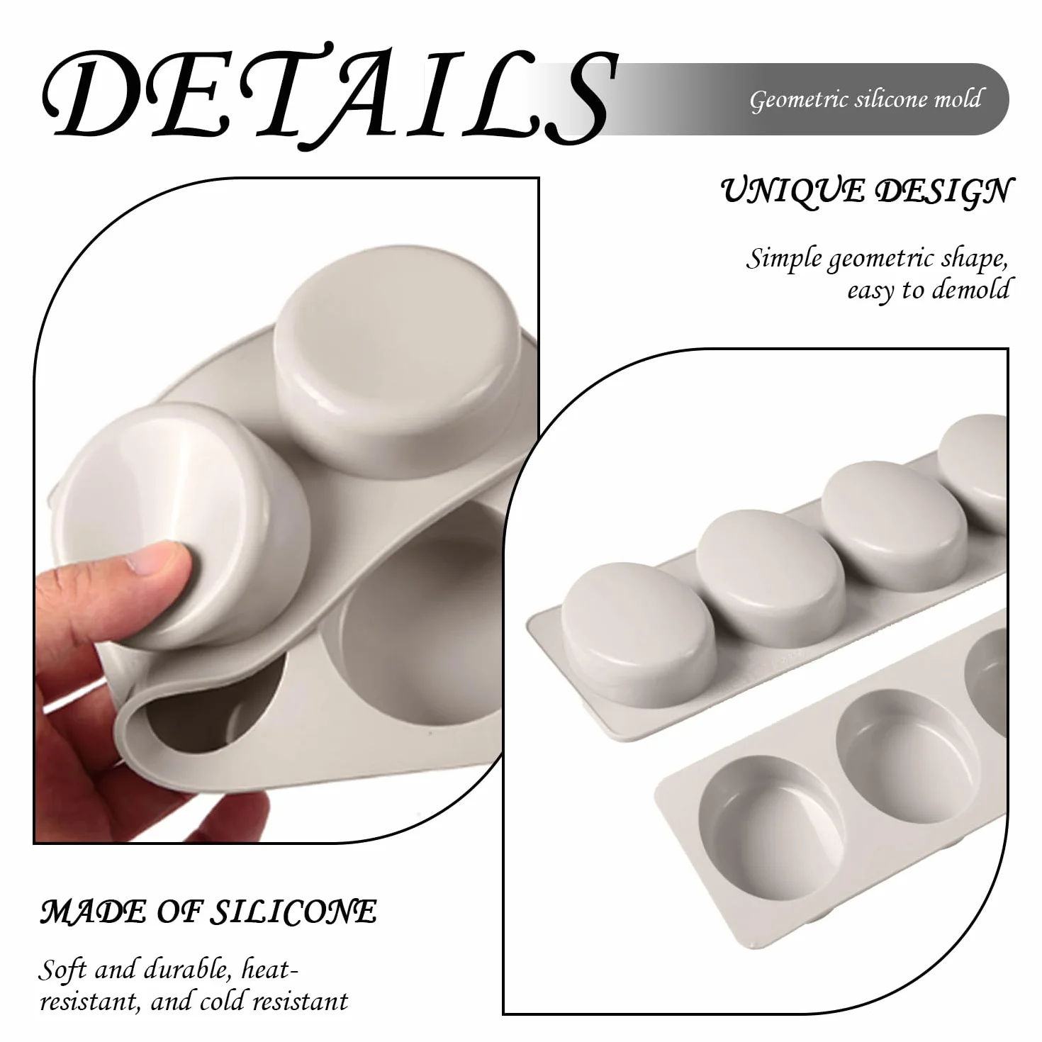 3 Pezzi Stampi In Silicone Geometrici Stampi Per Sapone Stampi Per Candele Stampi Per Cottura Accessori Artigianali Fai Da Te