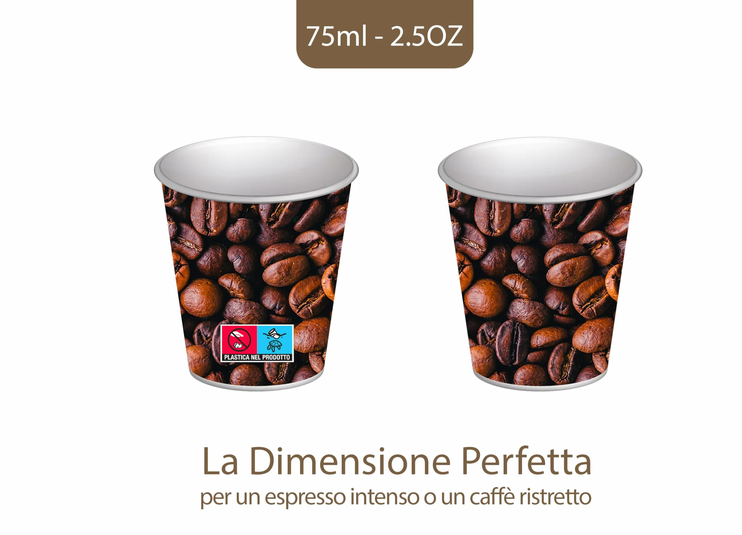 Bicchierini Caffè monouso 1000 pezzi 65ml tazzine carta