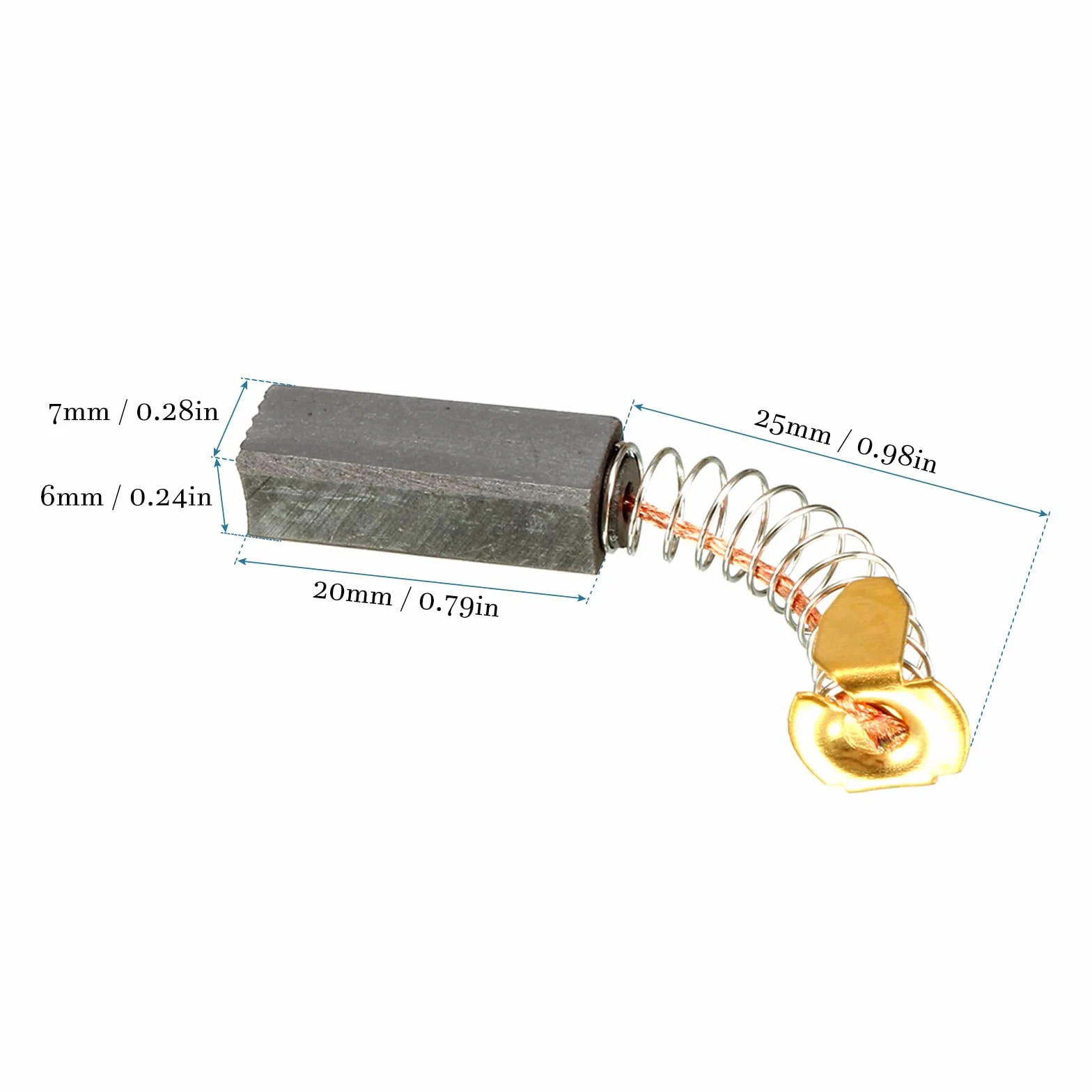 QUARKZMAN 20mm x 7mm x 6mm Carbonio Spazzola, Spazzola di Carbone di Ricambio 4pz Motore Carbonio Spazzola Carboncini Motore Elettrico per Utensili Elettrici