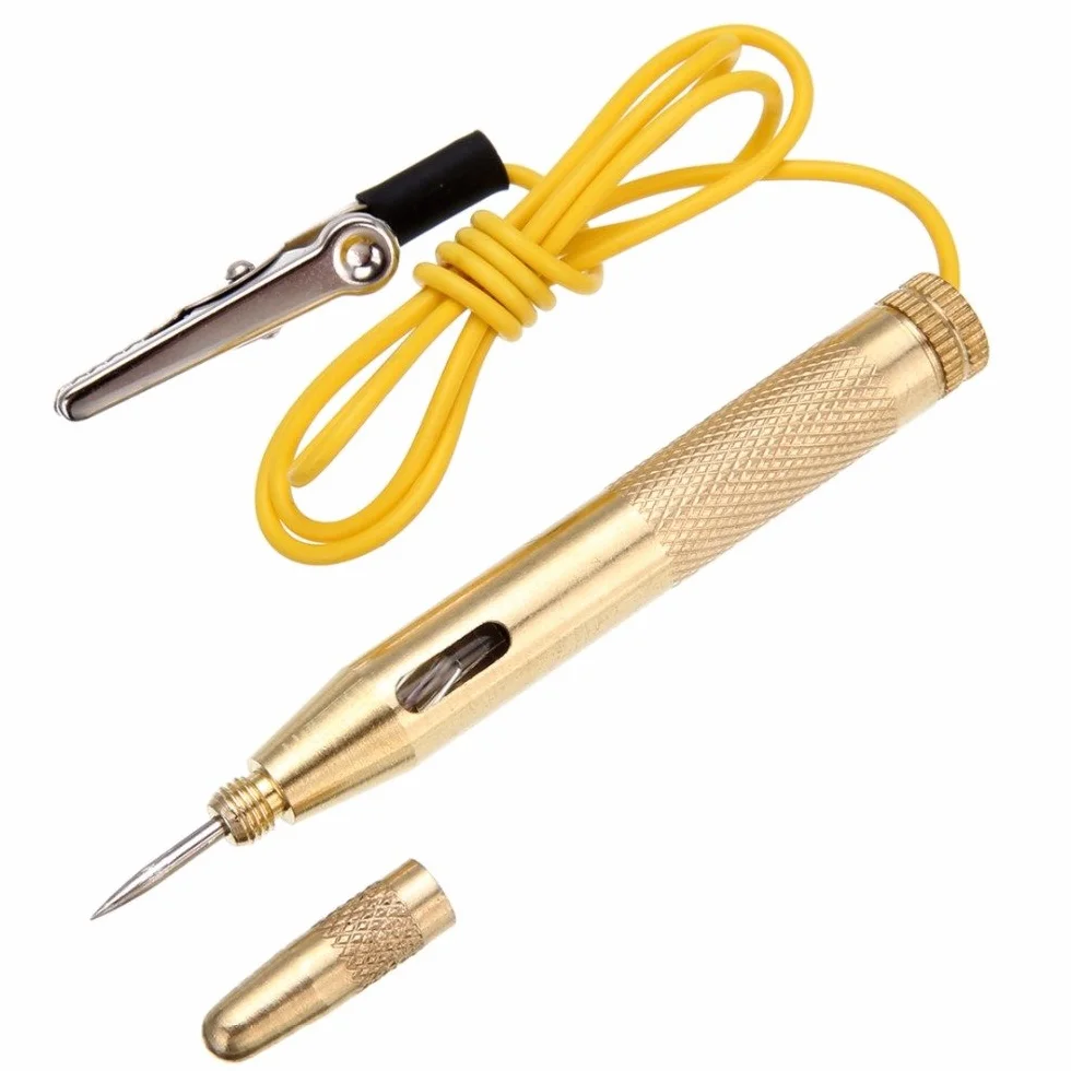 Tester di tensione con strumento penna per auto o camion DC 6 V/12 V/24 V, per test circuito elettrico