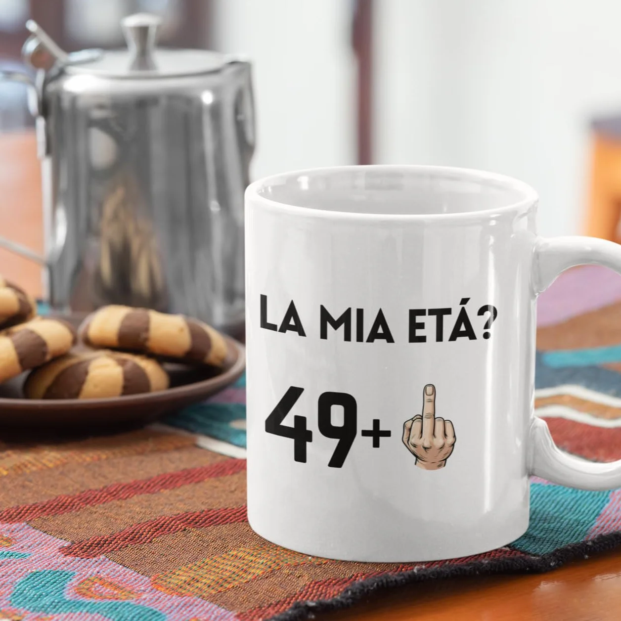 Gesar Tazza 50 Anni Uomo Donna Regalo Compleanno Idea Divertente Cinquantesimo Gadget 49+1