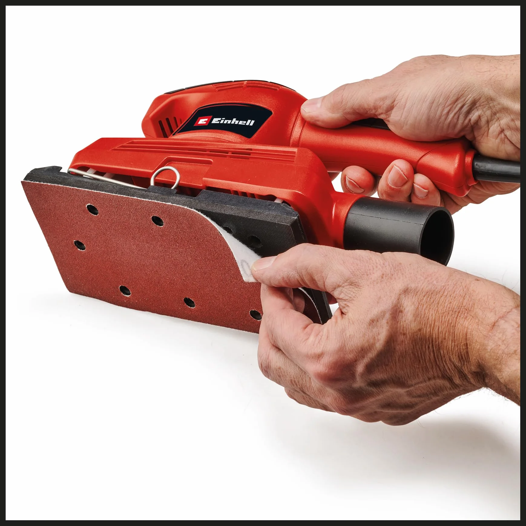 Einhell Levigatrice Orbitale 230 V Tre Fogli Abrasivi Inclusi Rosso