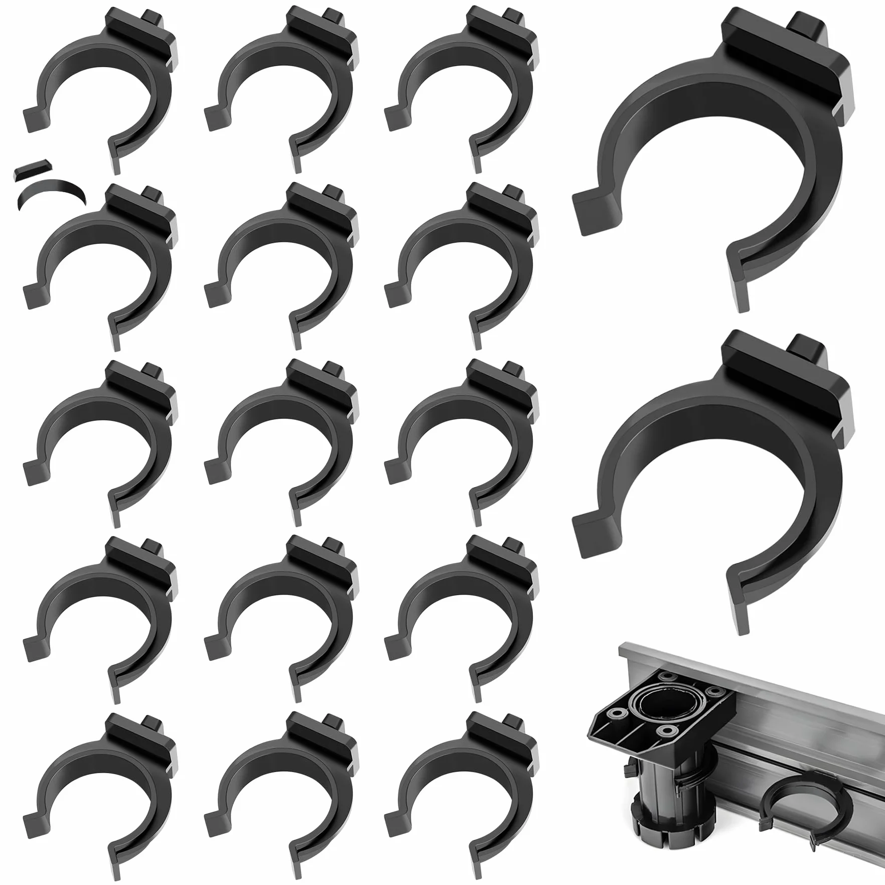 Ganci per Zoccolo Cucina 27 mm, Clip Universali ABS per Battiscopa, Compatibili Piedini Regolabili 27-33 mm, 40 Pezzi