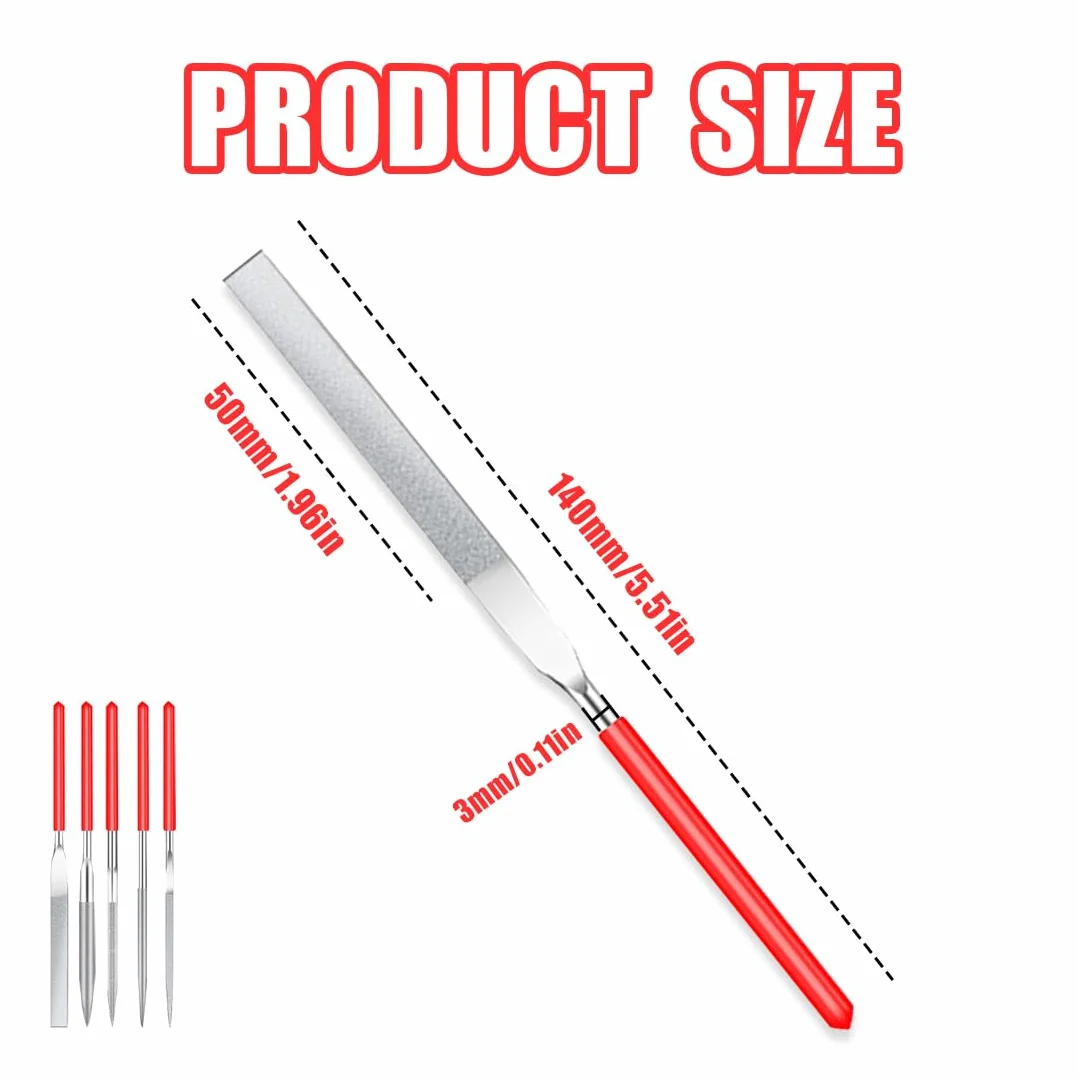 WeddHuis Set di 5 Pezzi Mini Lime e Raspe Diamantate, Utensili Professionali per Lavoro di Ceramica/Terracotta/Metallo, Strumenti Per La Scultura In Legno, Raspa, Lima per Legno, Set Utensili Lavoro