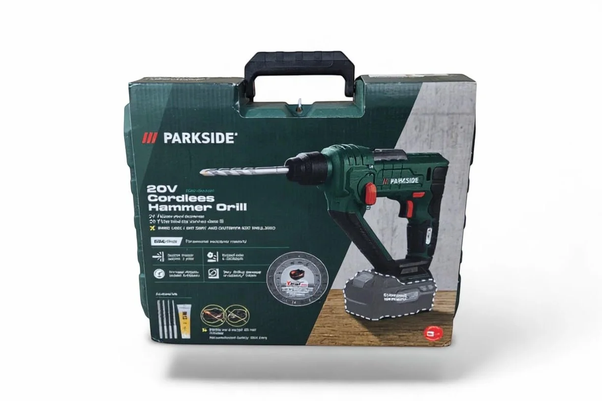Parkside Trapano a Martello Senza Fili PABH 20-LI B2 con 3X punte SDS-Plus 3X punte HSS
