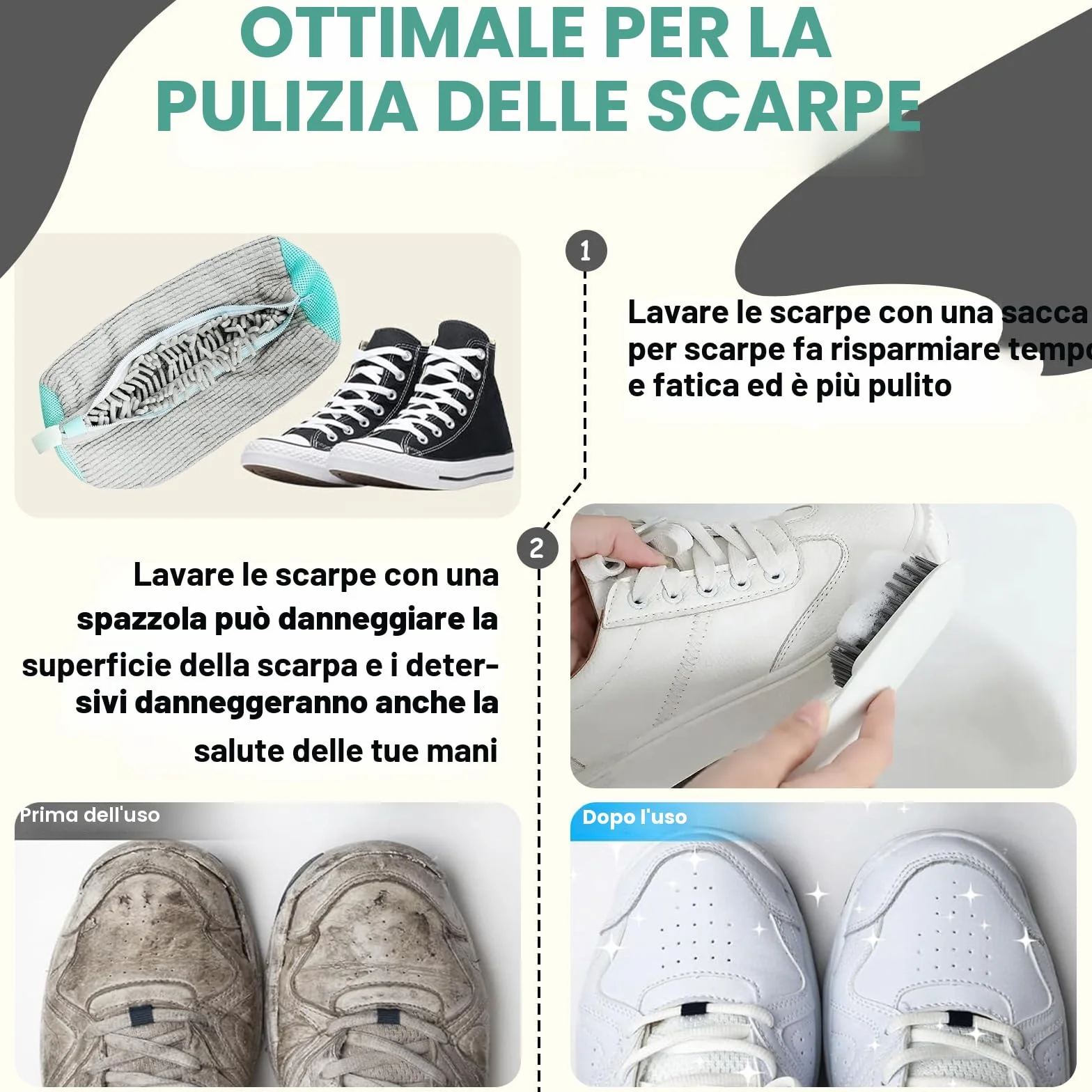 sacca per lavare le scarpe in lavatrice,sacca lavaggio scarpe lavatrice,sacco per lavare scarpe in lavatrice,sacchetto scarpe lavatrice - Grigio 2 Pezzi