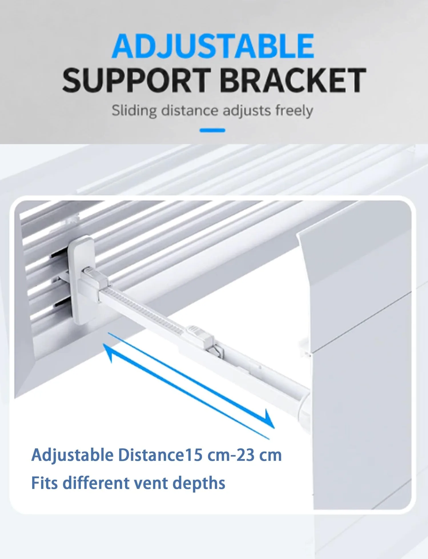 Deflettore AC a cassetta da soffitto, gancio, angolo regolabile(150X20cm)
