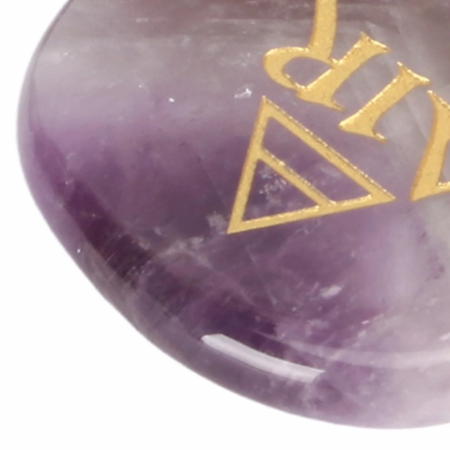 Set di Pietre Runiche Viola Lucidate per Meditazione e Rituali Reiki Confezione 4 Pezzi