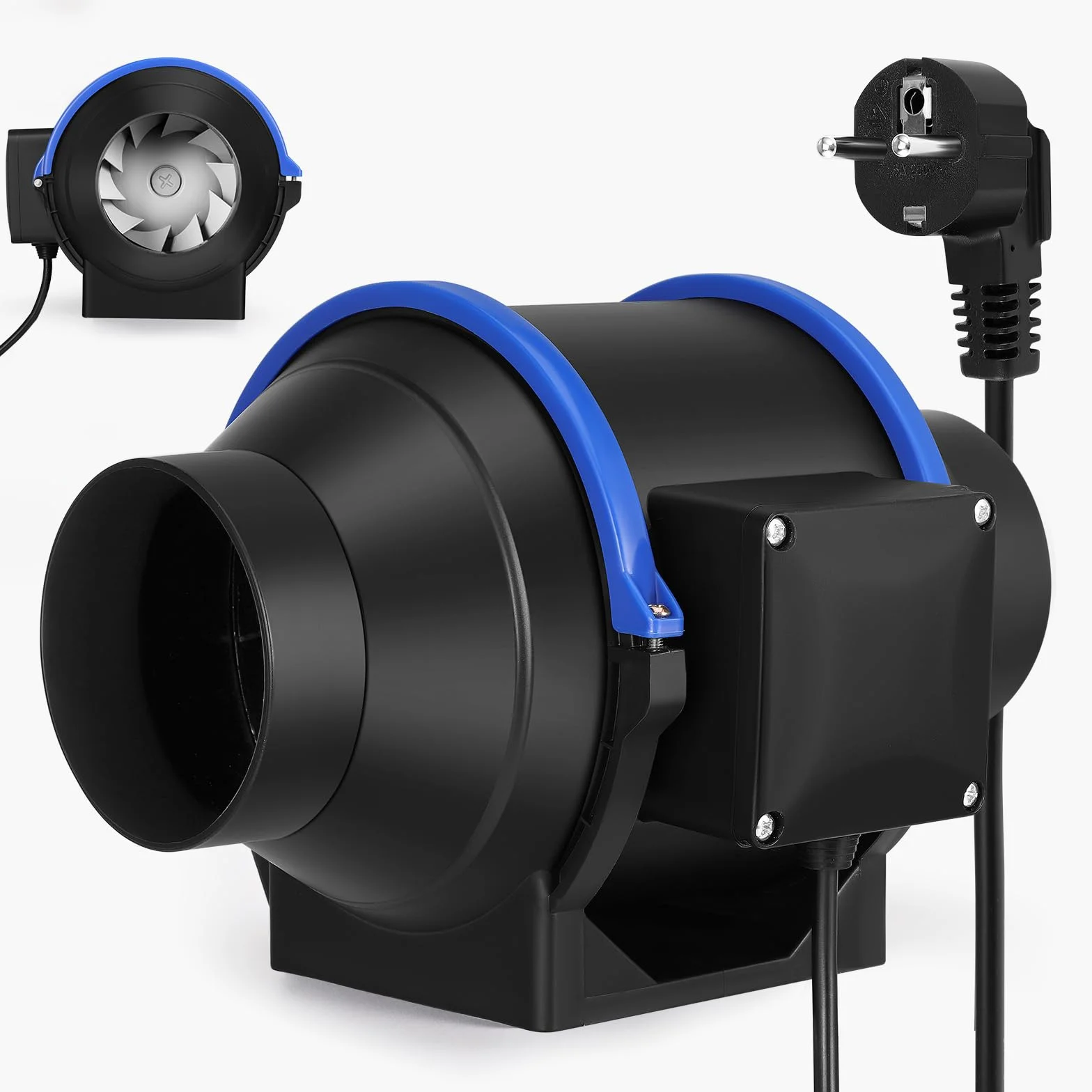 100 mm Estrattore Aria, Ventilatore Silenzioso A Condotto Del Fumo, Ventilatore Canale Online Regolabile, Per Bagno, Ufficio, Fabbrica E Macchine Per Incisione Laser