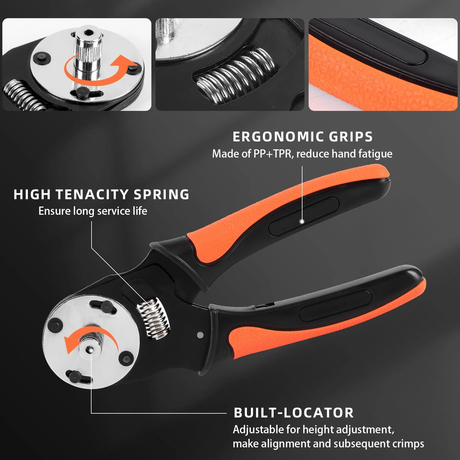 KF CPTEC Deutsch Crimper, Utensile di rientro a 4 vie, crimpatrice a cilindro chiuso a 8 impressioni per connettori Deutsch serie DT e contatti Deutsch, calibro 12