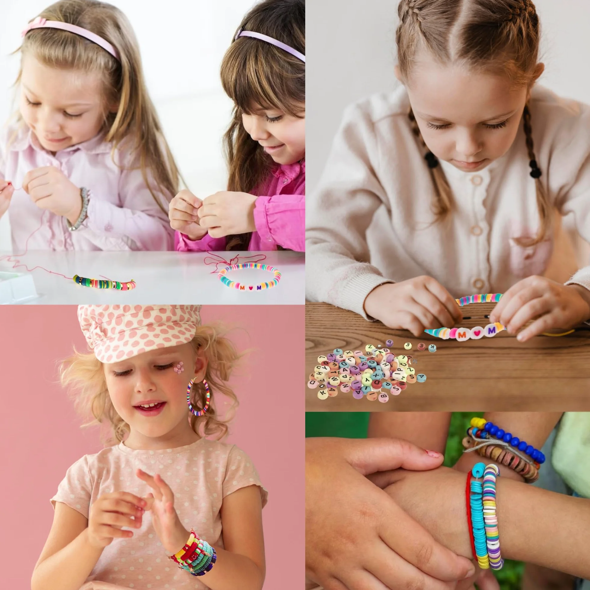 Desire Deluxe Kit per la creazione di braccialetti – Perline per braccialetti, collane di amicizia con kit di ciondoli e corde elastiche – Forniture per la creazione di gioielli per Halloween, Natale