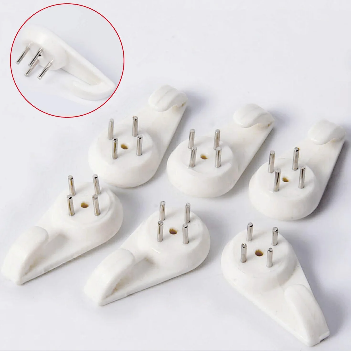 Set di 6 Ganci da Parete per Piatti, Ganci Espositore per Piatti da 8 Pollici con Gancio a Molla e Supporto Filo per Appendere Compatibili con 20 cm - 22 cm Accessori Decorazione Casa da Parete
