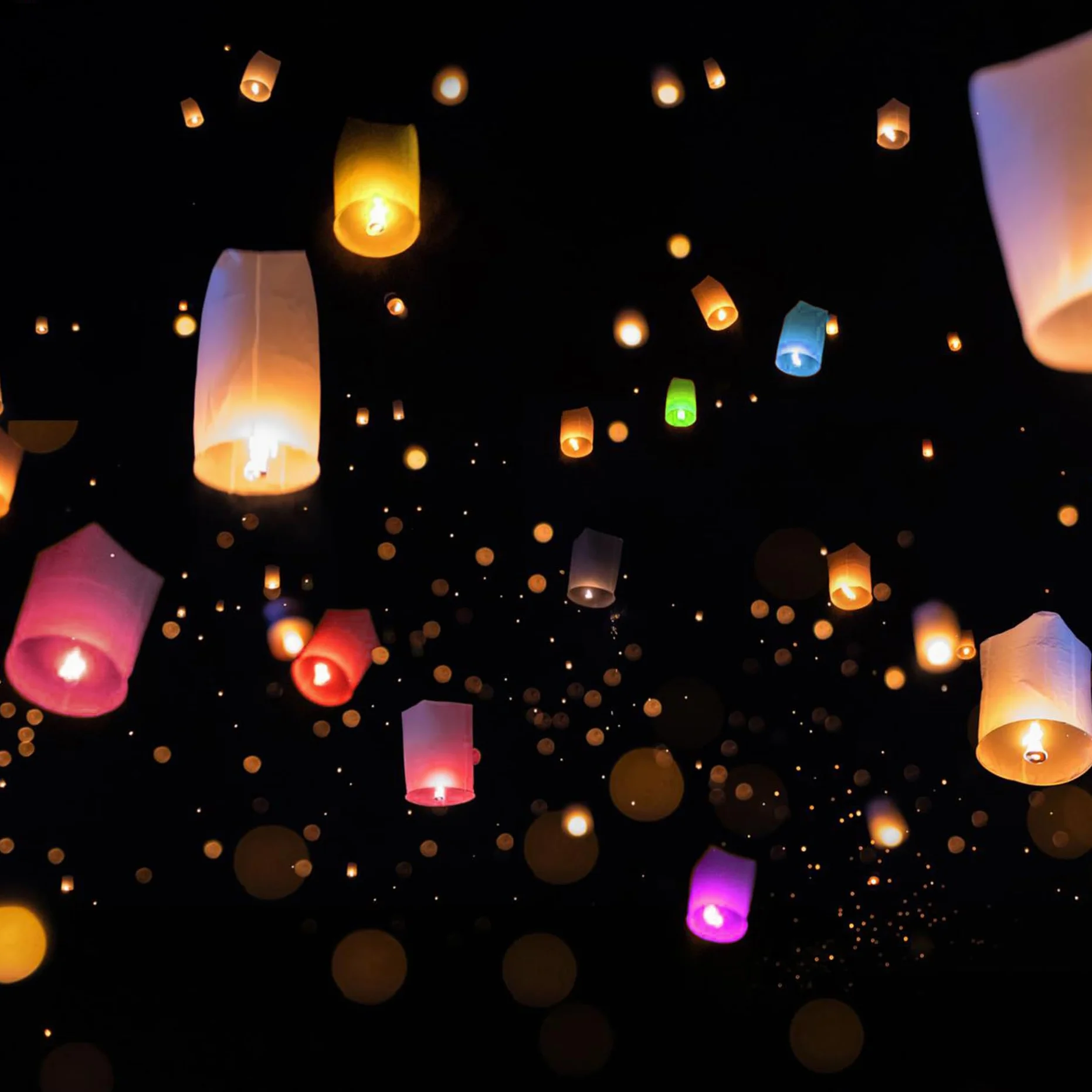 10 Pezzi Lanterne Cinesi del Cielo, Lanterne di Carta Volanti, Lanterne del Cielo che Desiderano, Luci Luminose Volanti in Stile Tradizionale, Usate per Compleanni, Matrimoni, Feste, Natale,Halloween