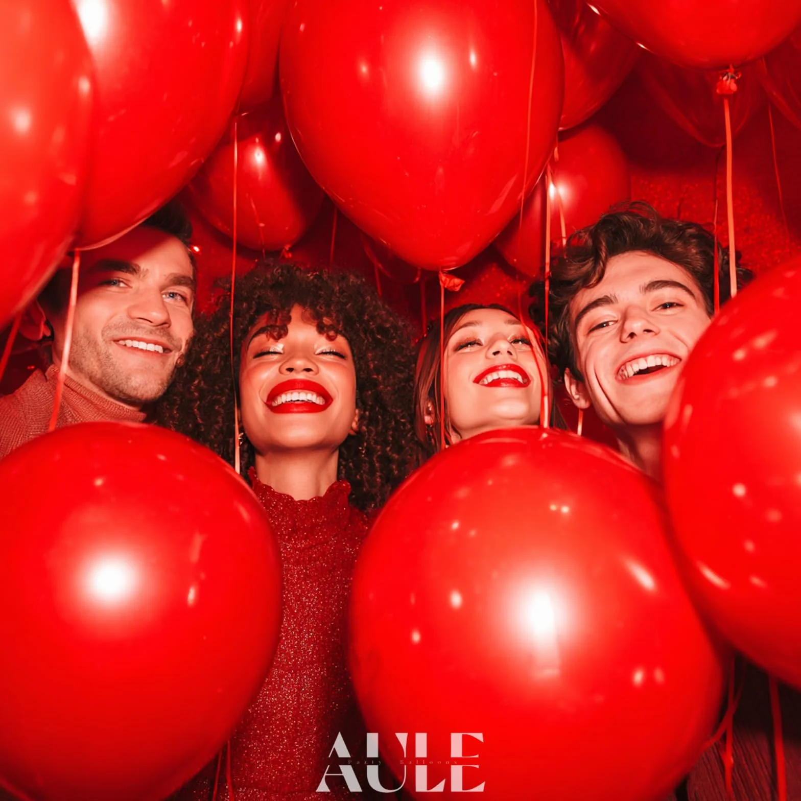 AULE Palloncini Rossi Lattice 50 Pezzi 30cm Rosso Latex Spessi Feste