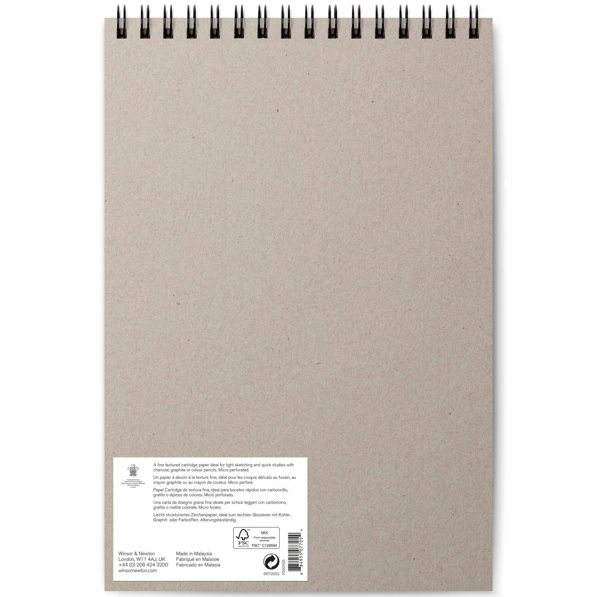 Winsor & Newton Carta Schizzo Blocco Spirale A4 110g 50 Fogli