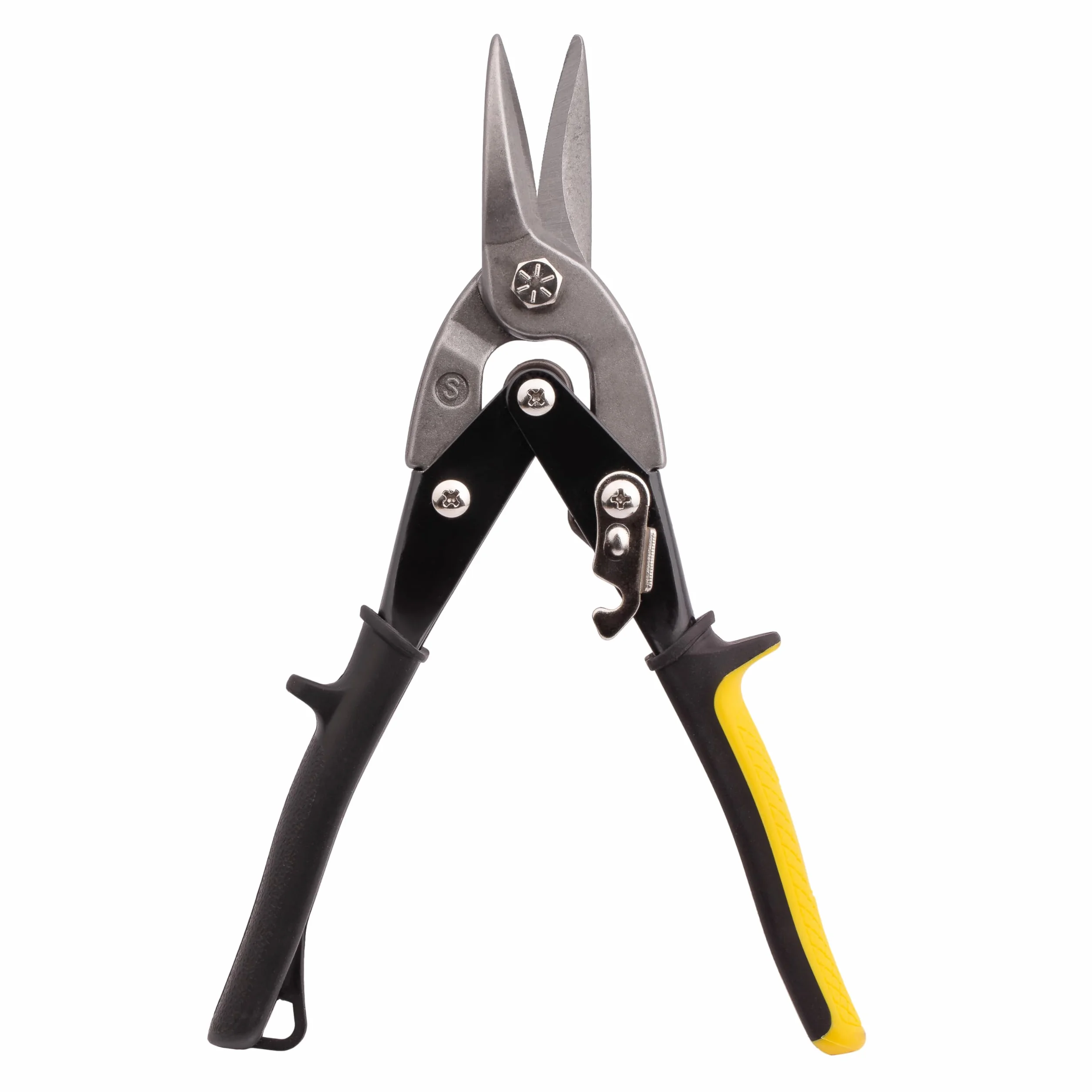MIVOS Cesoie per Lamiera - Taglio diritto - 26 Cm - Cesoie Continue in Acciaio Al Cromo Vanadio - per Il Taglio di Lamiera, Alluminio, Cuoio, Rete Metallica, Plastica e Rame