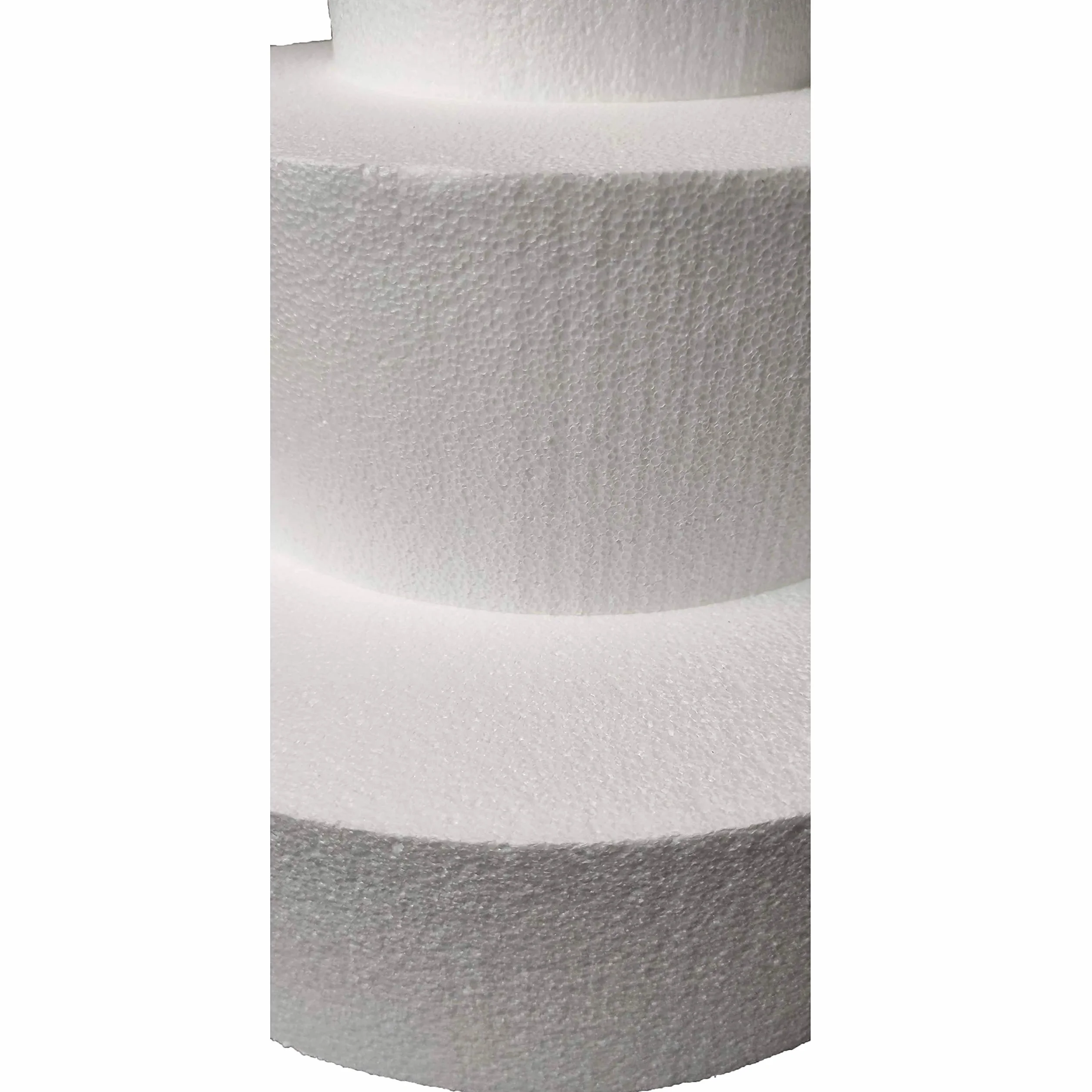 Set 3 Piani Polistirolo, Disco Polistirolo Rotondo Ø 15-25-35 H 10 cm per Torte finte Compleanno, Battesimo, Nascita, Comunioni, Feste in Genere