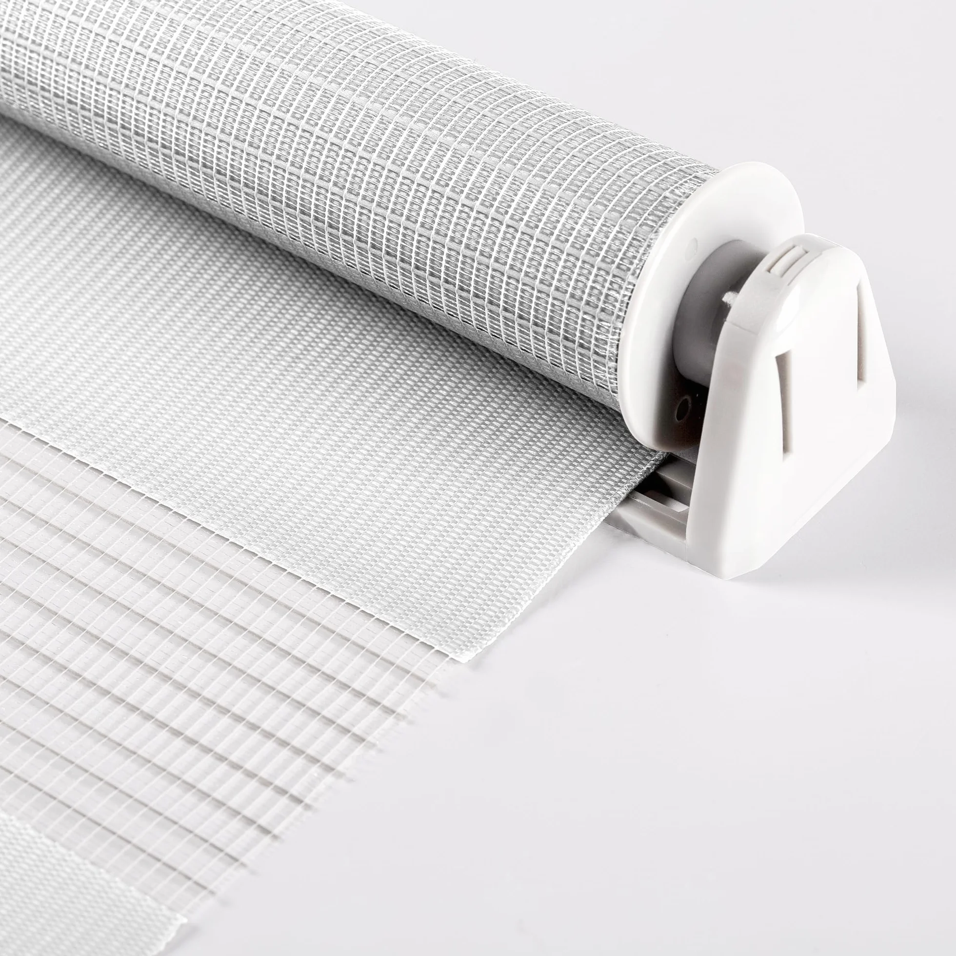 Sonello Tenda a rullo doppio strato Giorno e Notte 50cm x 130cm bianco, Fissaggio a Clip Senza Viti, Tenda a rullo Zebra per Finestra protezione solare
