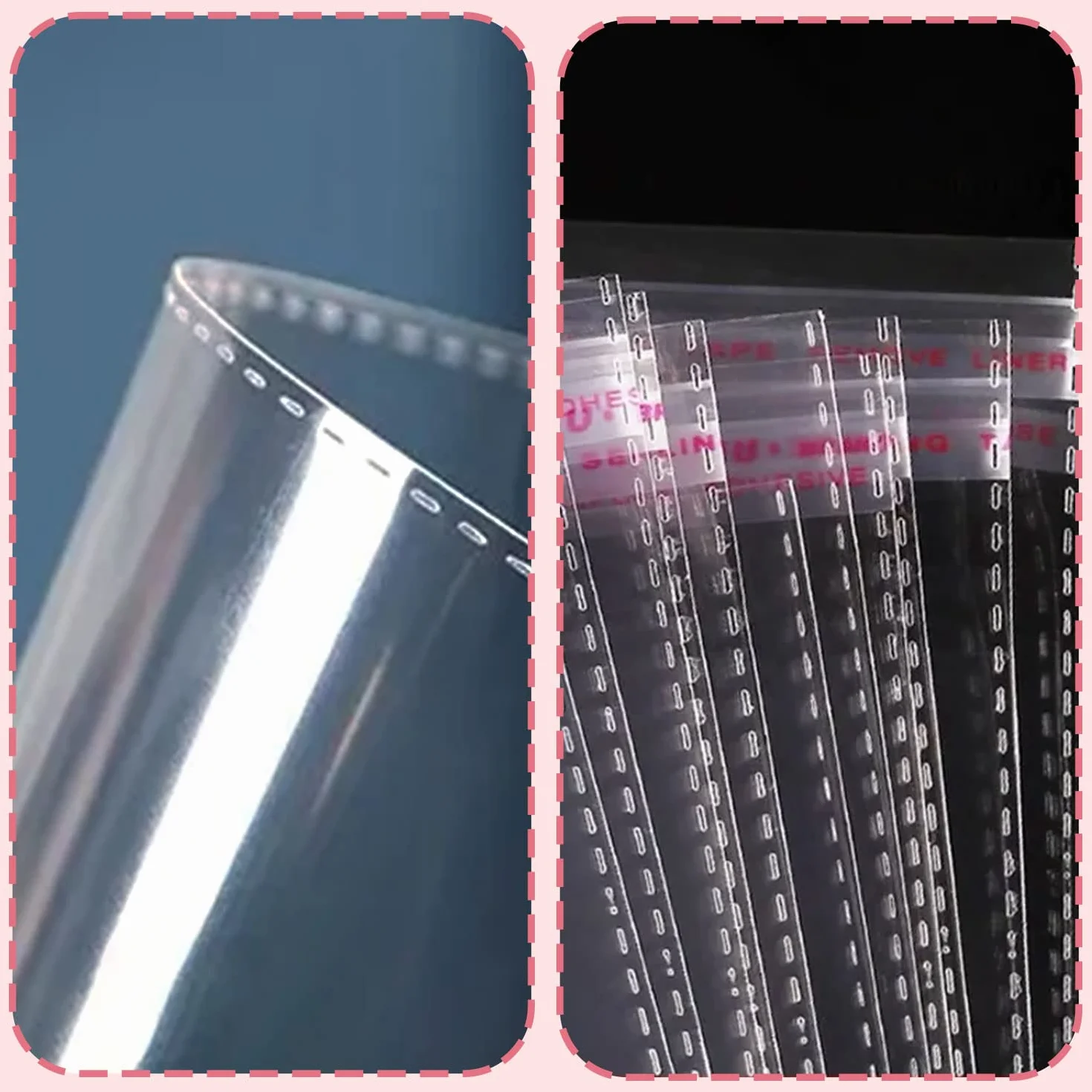 Confezione da 100 sacchetti cellophane trasparenti autoadesivi 5x15 cm, chiusura adesiva 50 µm. Sacchetti piccoli per orologio, forcina capelli