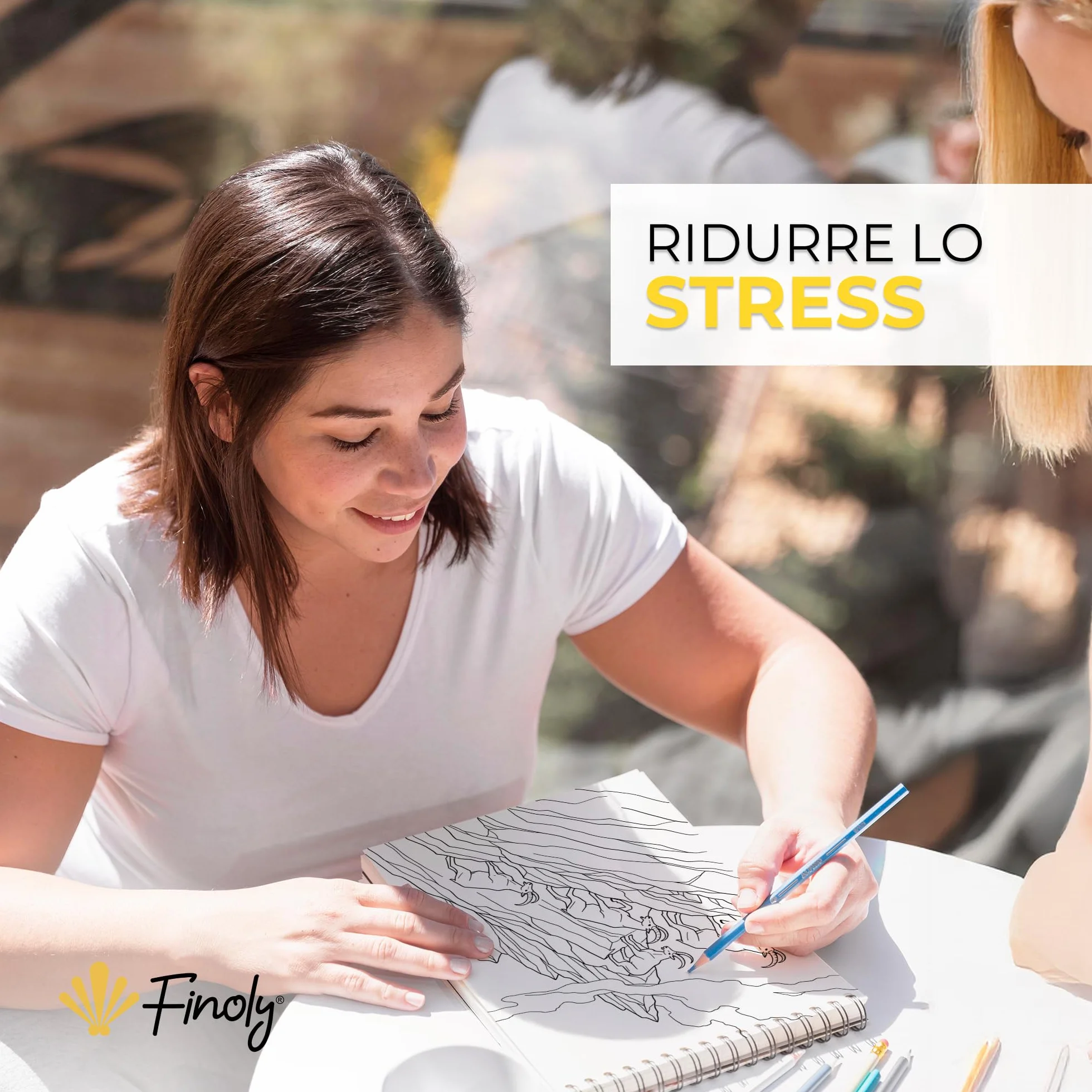 Libri da Colorare per Adulti Paesaggi A4 Riduce lo Stress Album da Colorare per Adulti Principianti e Esperti Mindfulness Inchiostro Non Che Trapassa