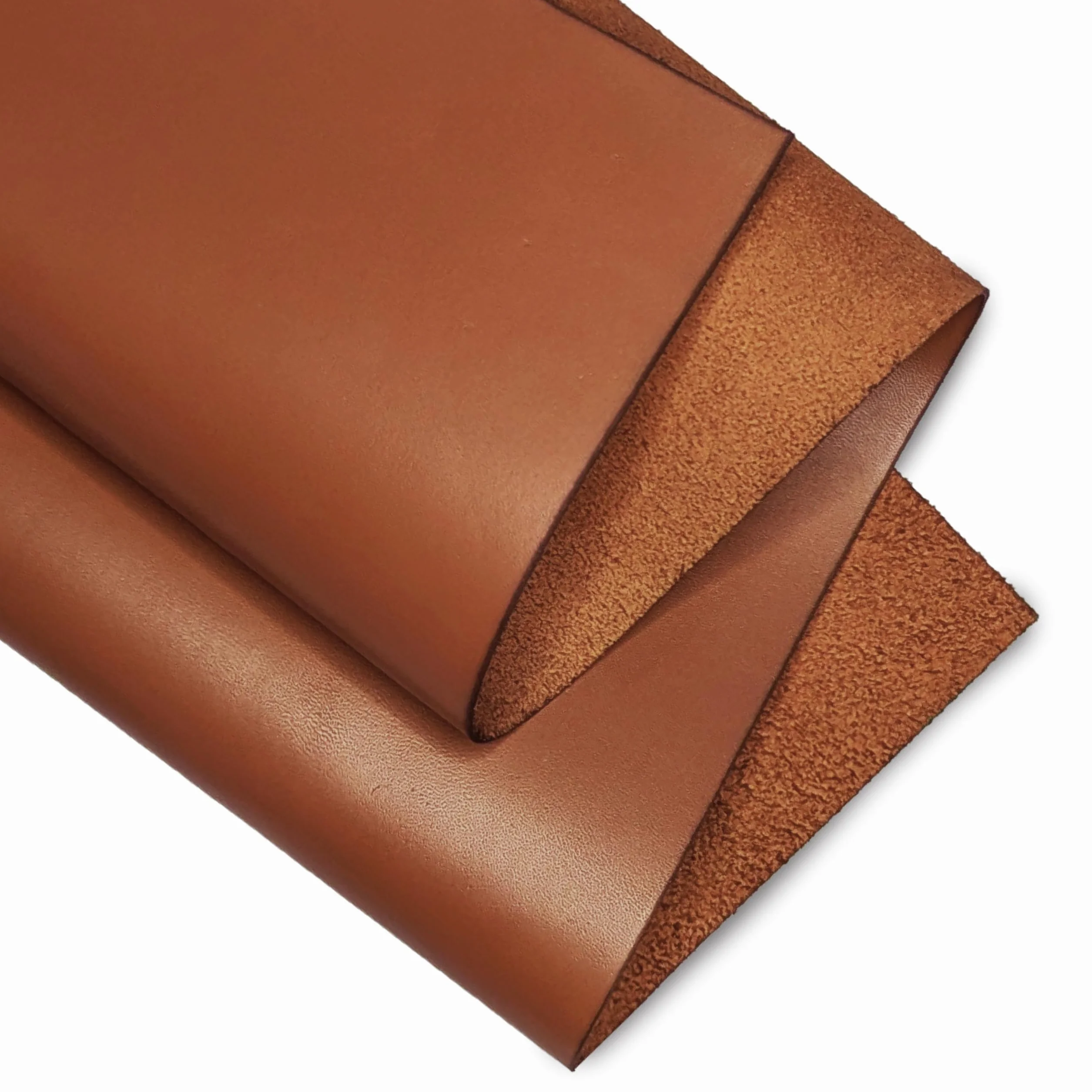 KGS Foglie in vera pelle goffrata pieno fiore Spessore 1,3-1,5 mm Lama in pelle bovina marrone moka 20 x 30 cm