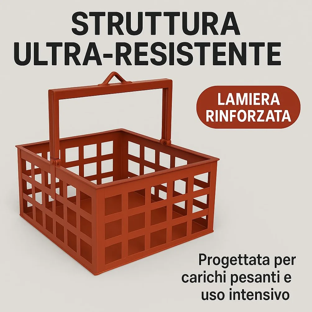 Cesta per montacarichi 50x70cm Altezza 30cm Portata 150kg Made in Italy