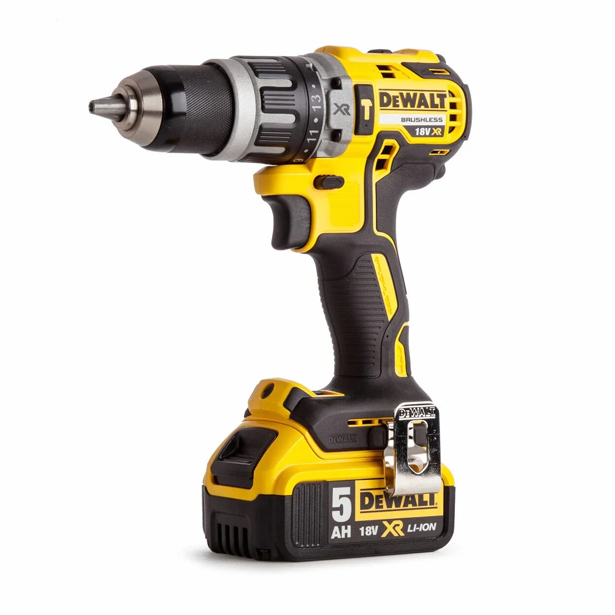 DEWALT DCD796P1-GB XR Brushless Compact Lithium-Ion Trapano, 18 V, Giallo/Nero