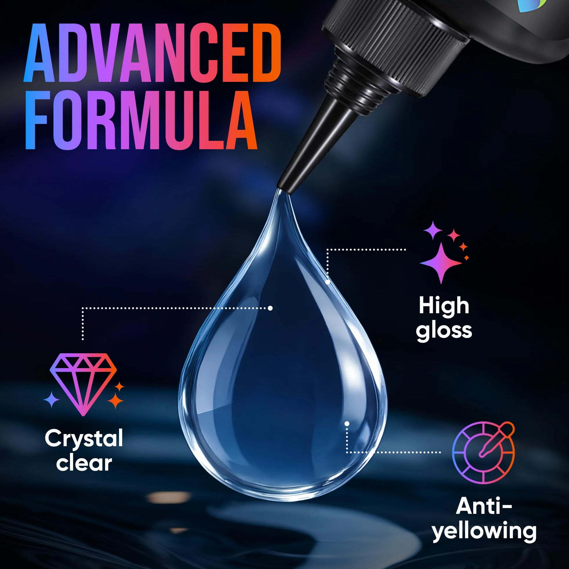 CRAFT RESIN 500g Kit Resina UV Trasparente - Tipo Duro, Bassa Viscosità, Anti-Ingiallimento - Resina UV per Gioielli, DIY, Fai da Te, Colata, Argilla - Rapida sotto Luce UV LED