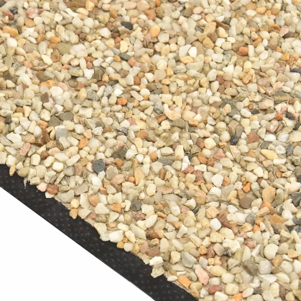 Pellicola per pietra, sabbia naturale, 400 x 100 cm, resistente pellicola di ghiaia in polipropilene con adesivo impermeabile, ideale per laghetti da giardino, ruscelli, bordi dello stagno