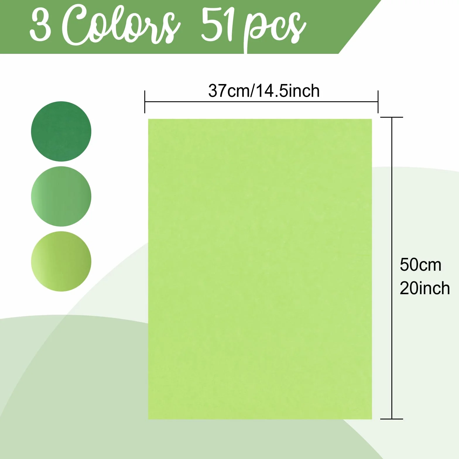 CHRORINE 50 fogli carta velina verde multicolore confezione regalo artistica