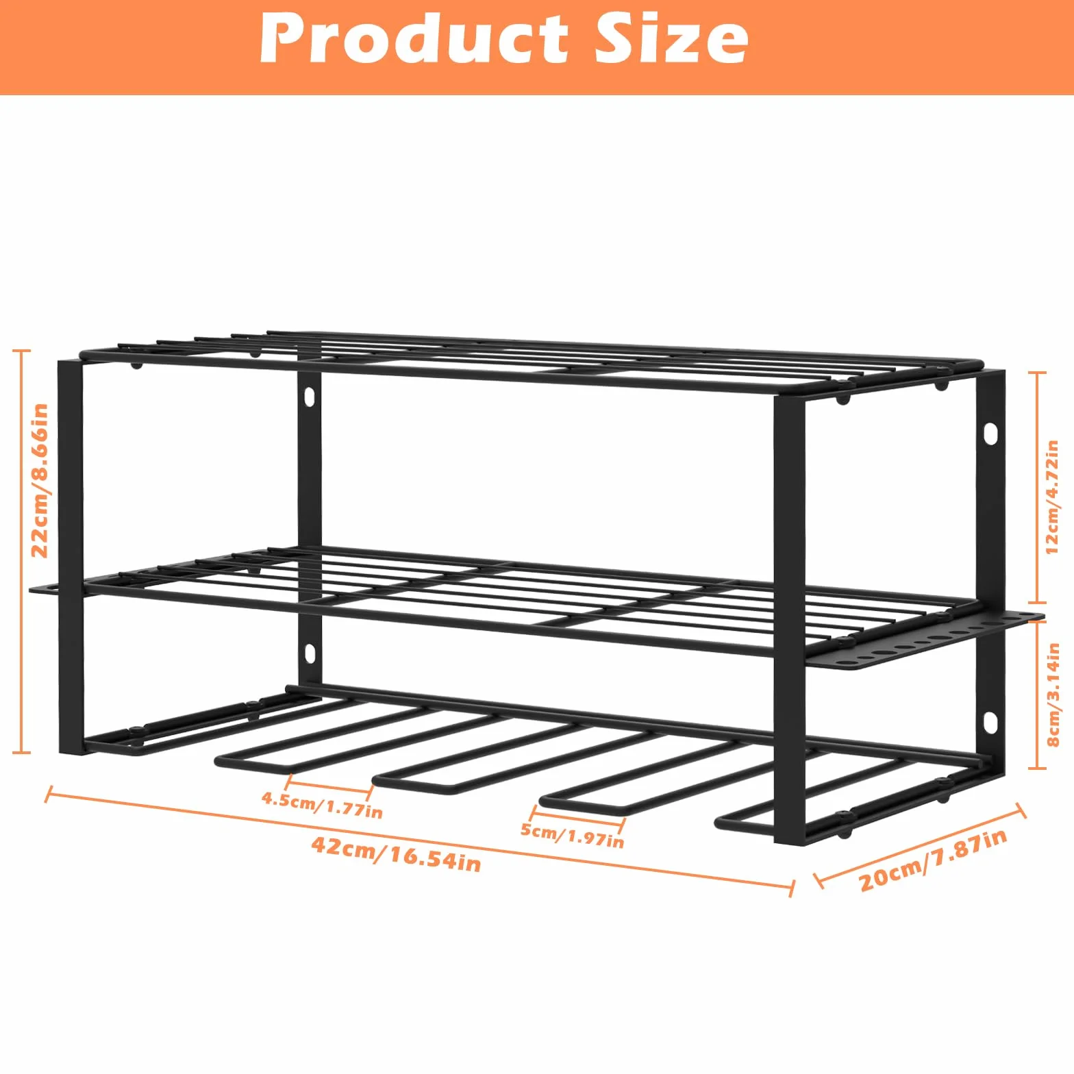 Organizer per utensili elettrici, Organizer Per Attrezzi, supporto da parete per trapano a grande capacità, organizer e portaoggetti per attrezzi, rack per riporre attrezzi per Garage Officina