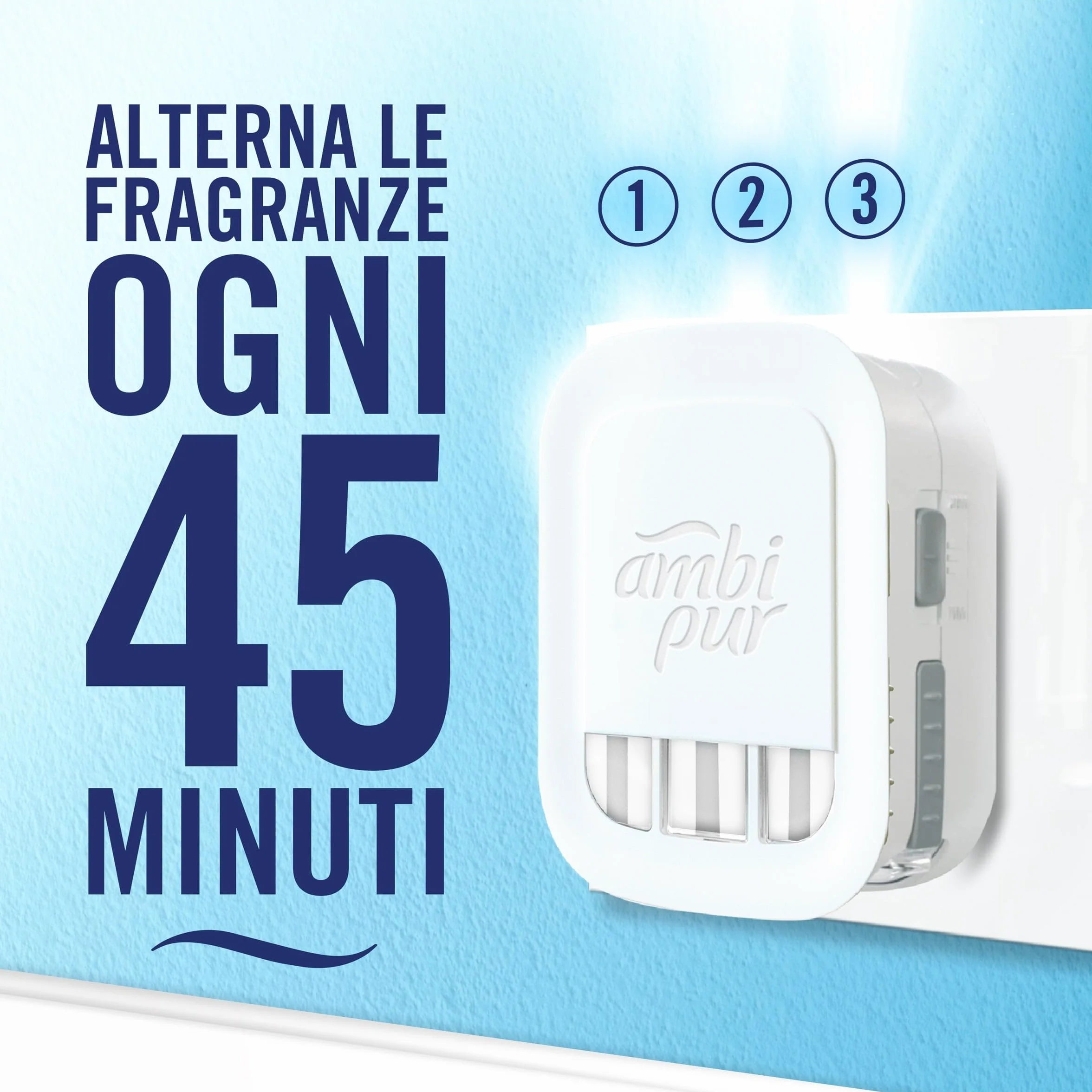 Ambi Pur 3Volution Profumatore per Ambienti, 2 Ricariche per Diffusore Elettrico, Fragranza Lenor Risveglio Primaverile