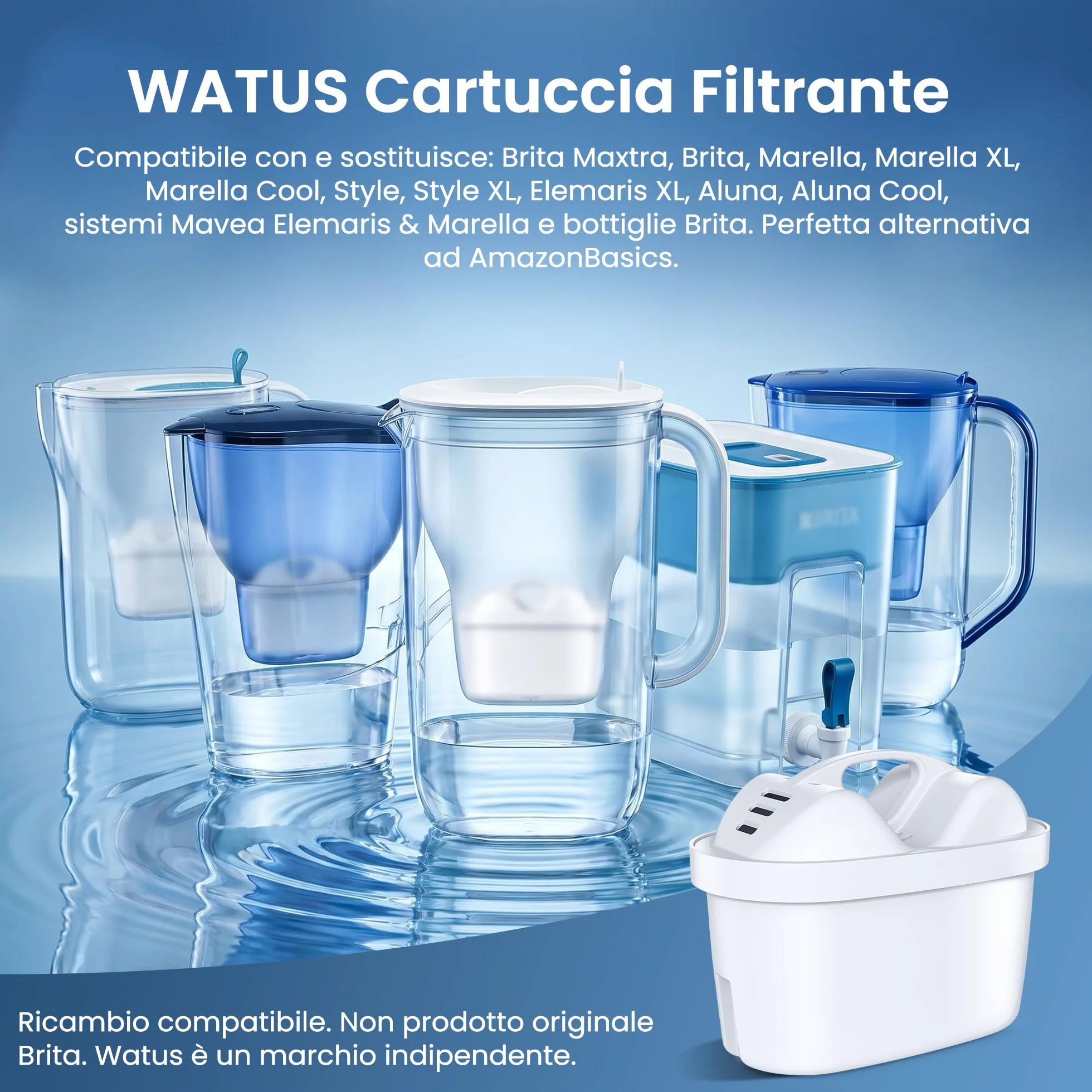Filtri Compatibili BRITA Maxtra+ Maxtra Pro Maxtra Plus Made in Germany Riducono Piombo Cloro Metalli Pesanti Calcare (6)