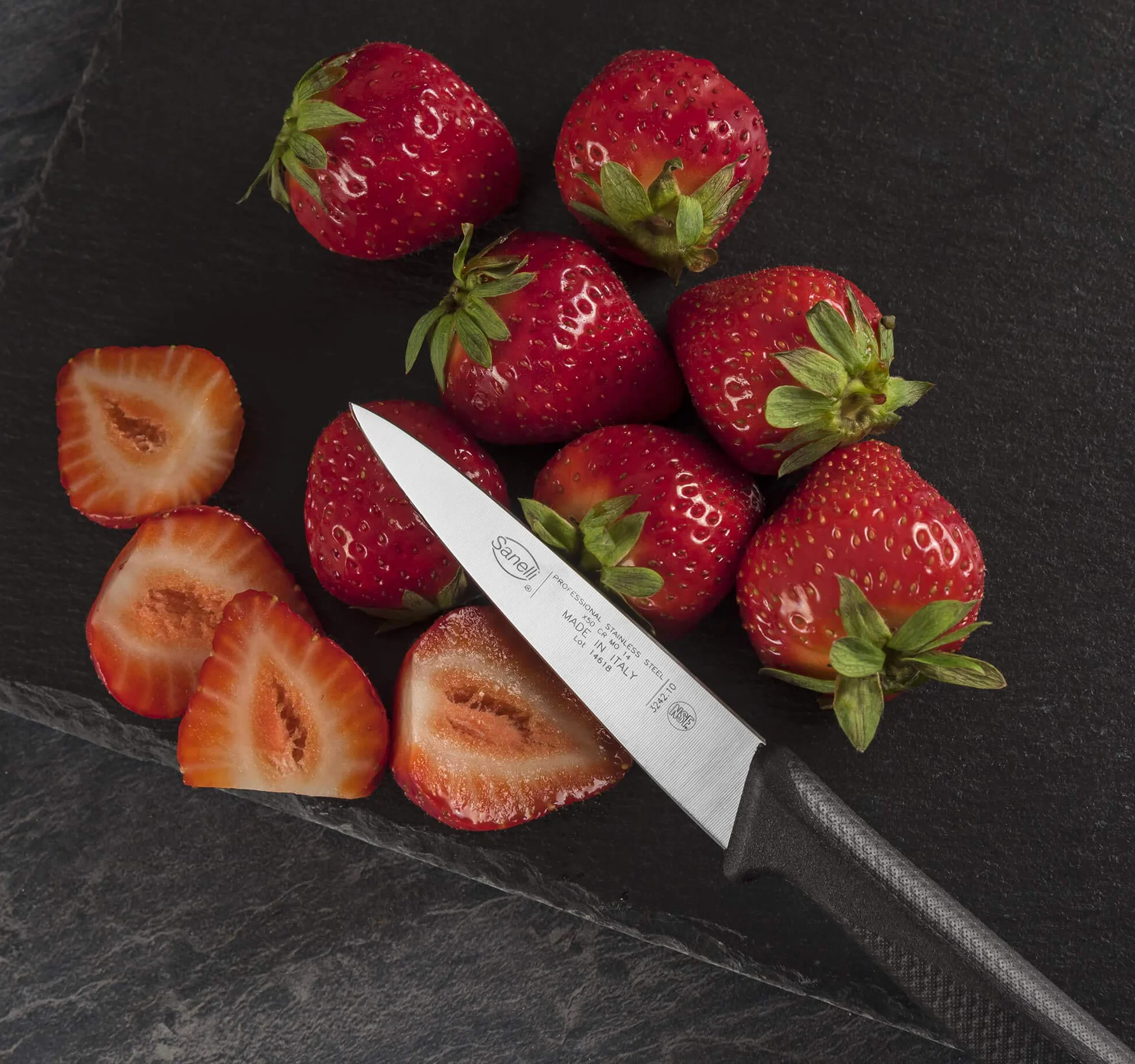 Sanelli Linea Skin Confezione coltelli Professionali Chef 4 pz, Acciaio Inox
