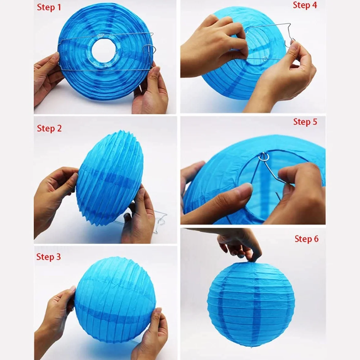 Lanterne di Carta Colorate, 16 Pezzi Lanterne di Carta Rotonde Cinesi Lanternas Stile Palloncino, per Decorazioni per la Casa, Feste e Matrimoni feste a soffitto (4", 6", 8", 10")